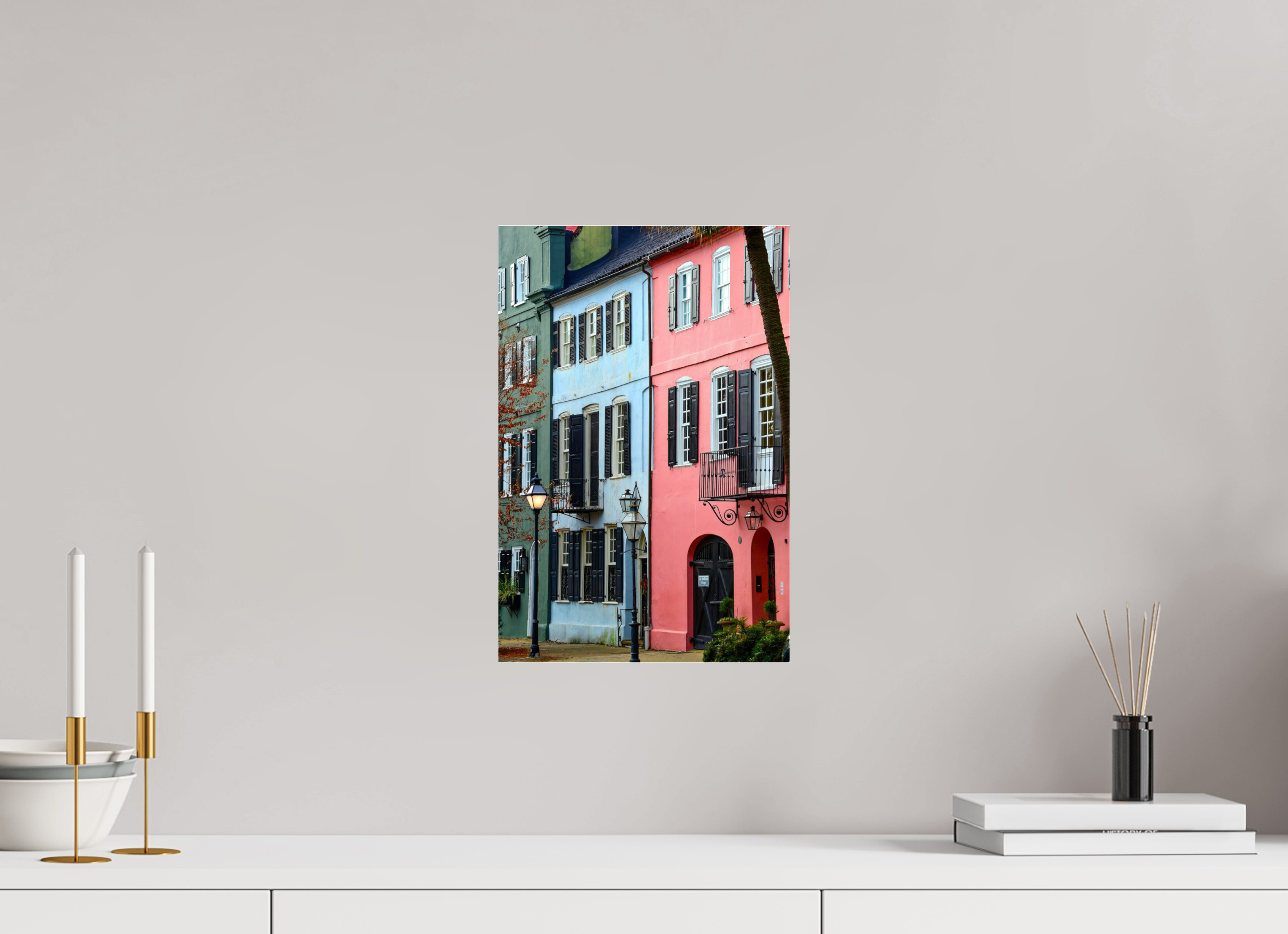 10 x 15″, Photo Print Under Acrylic Glass Rainbow Row