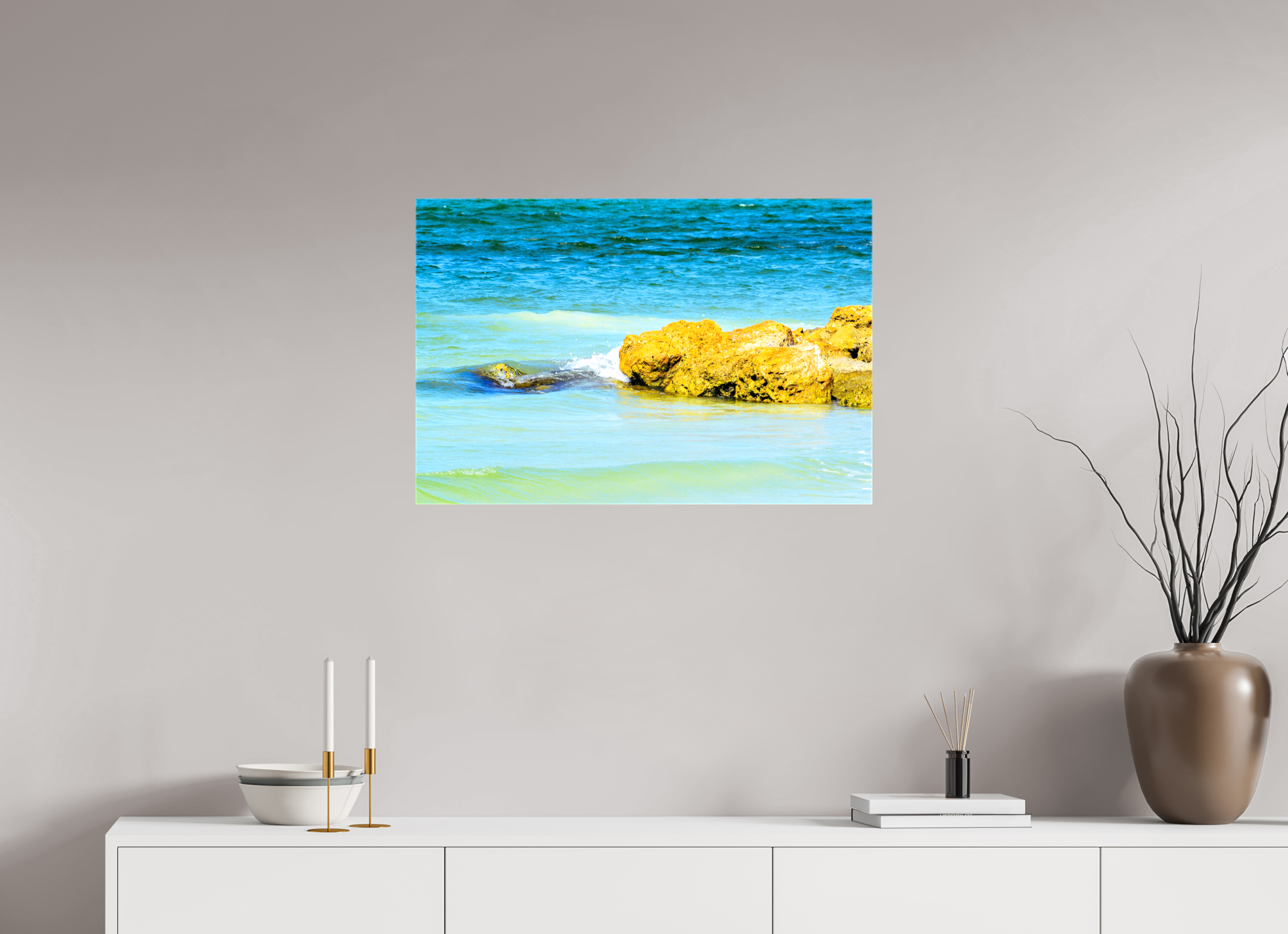 30 x 20″, Glossy Canvas on Stretcher Frame, 1,57" Wrapped Calm Waters