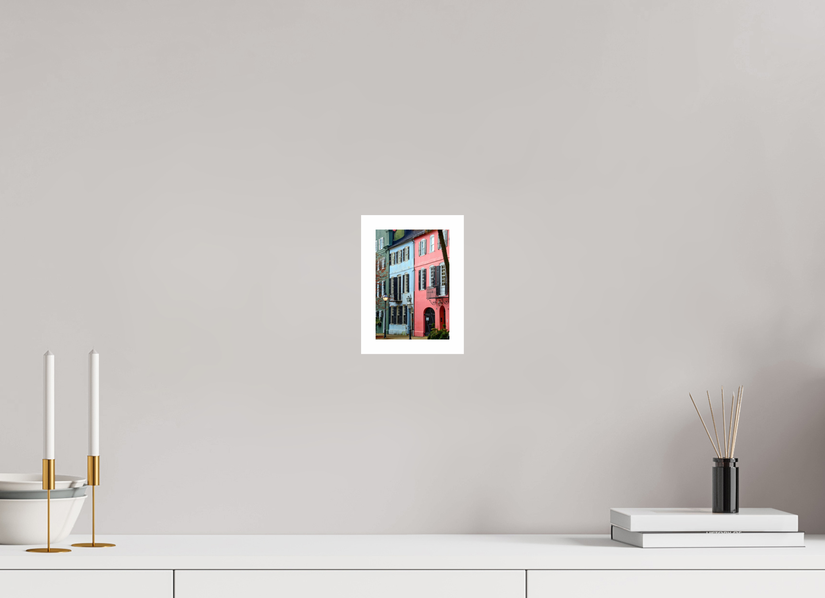 4 x 6″, Hahnemühle FineArt Pearl Print, .79" white border Rainbow Row