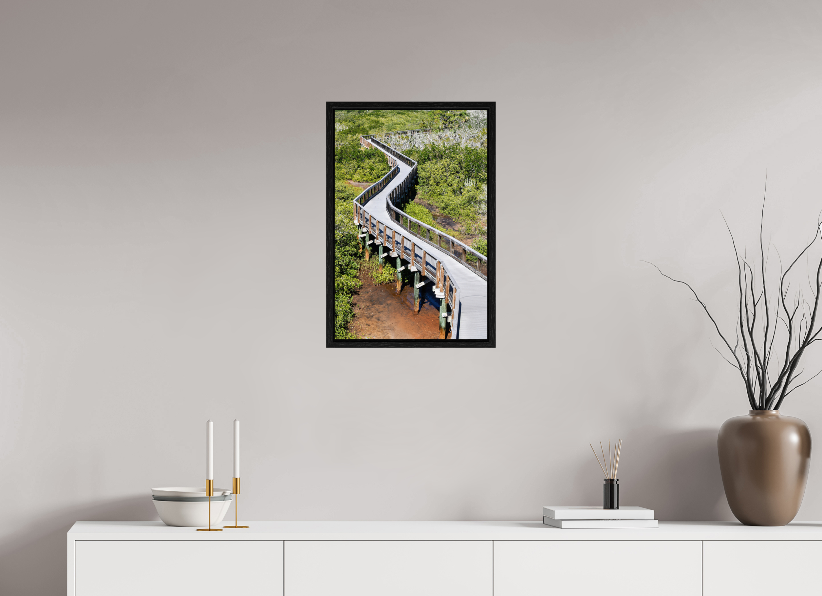 16 x 24″, Floater Frame The Winding Way