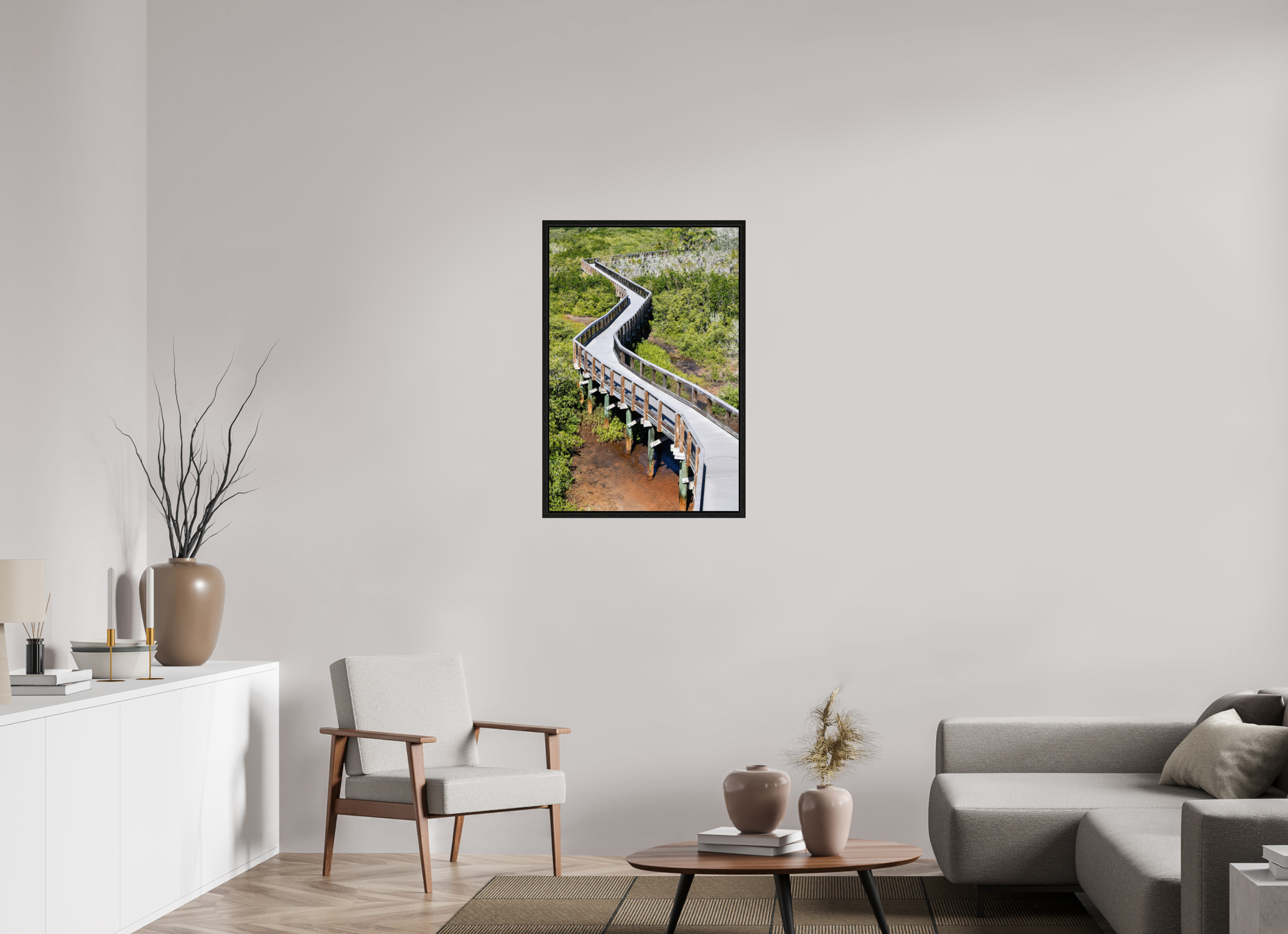 24 x 36″, Floater Frame The Winding Way