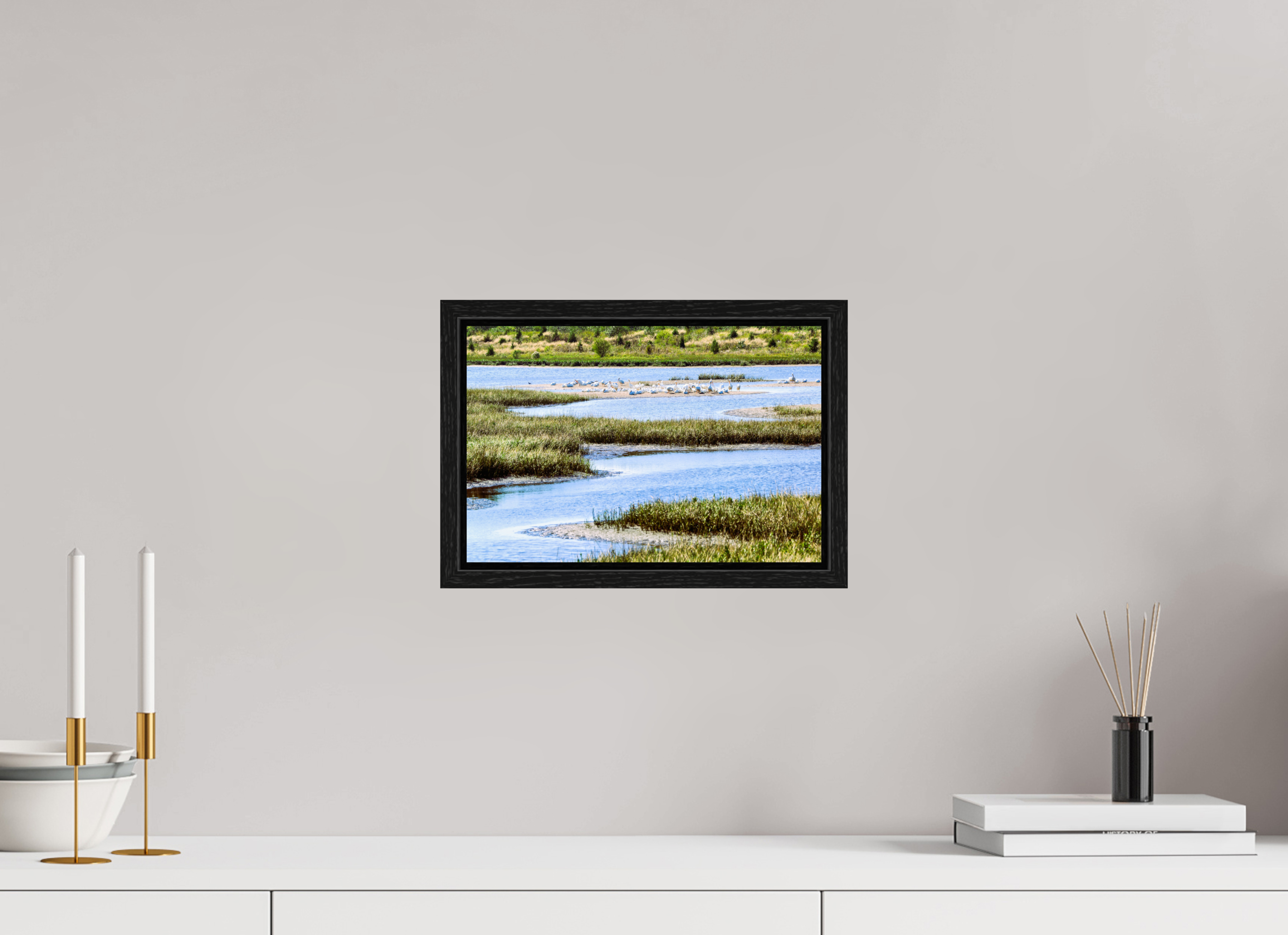 12 x 8″, Floater Frame Marshland Sanctuary
