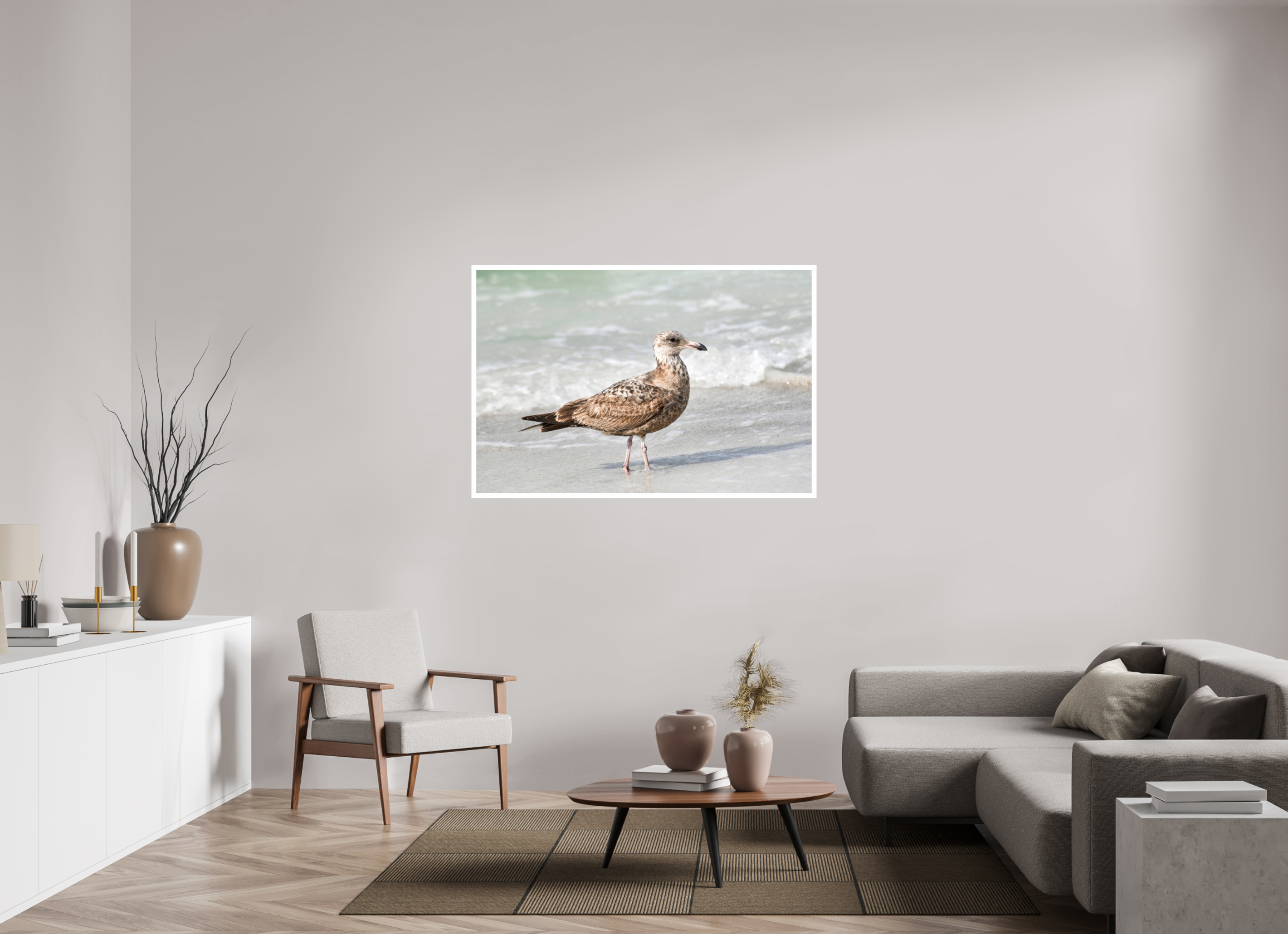 54 x 36″, Hahnemühle FineArt Pearl Print, .79" white border The Young Explorer: Immature American Herring Gull