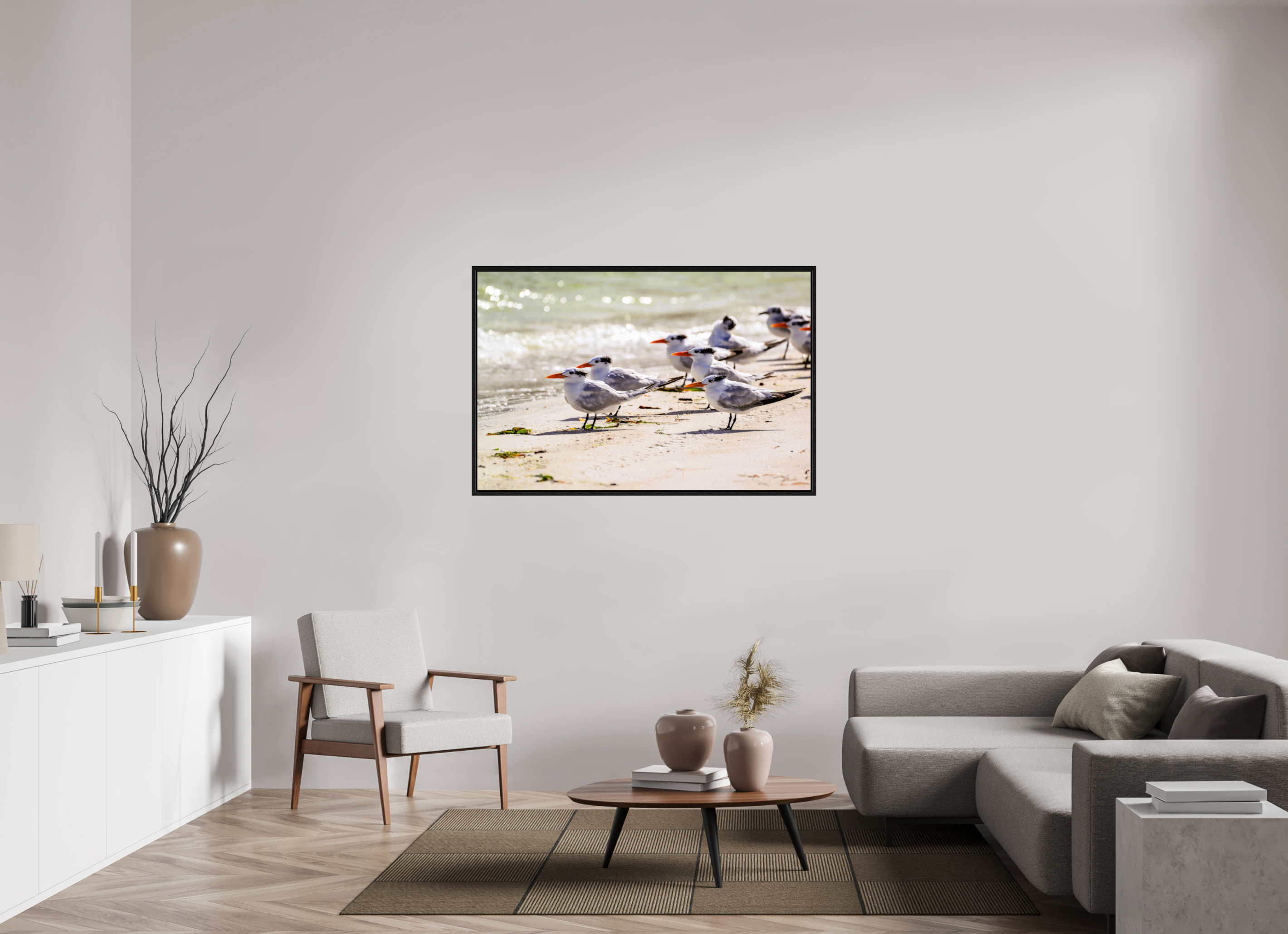 53.4 x 35″, Floater Frame Royal Gathering