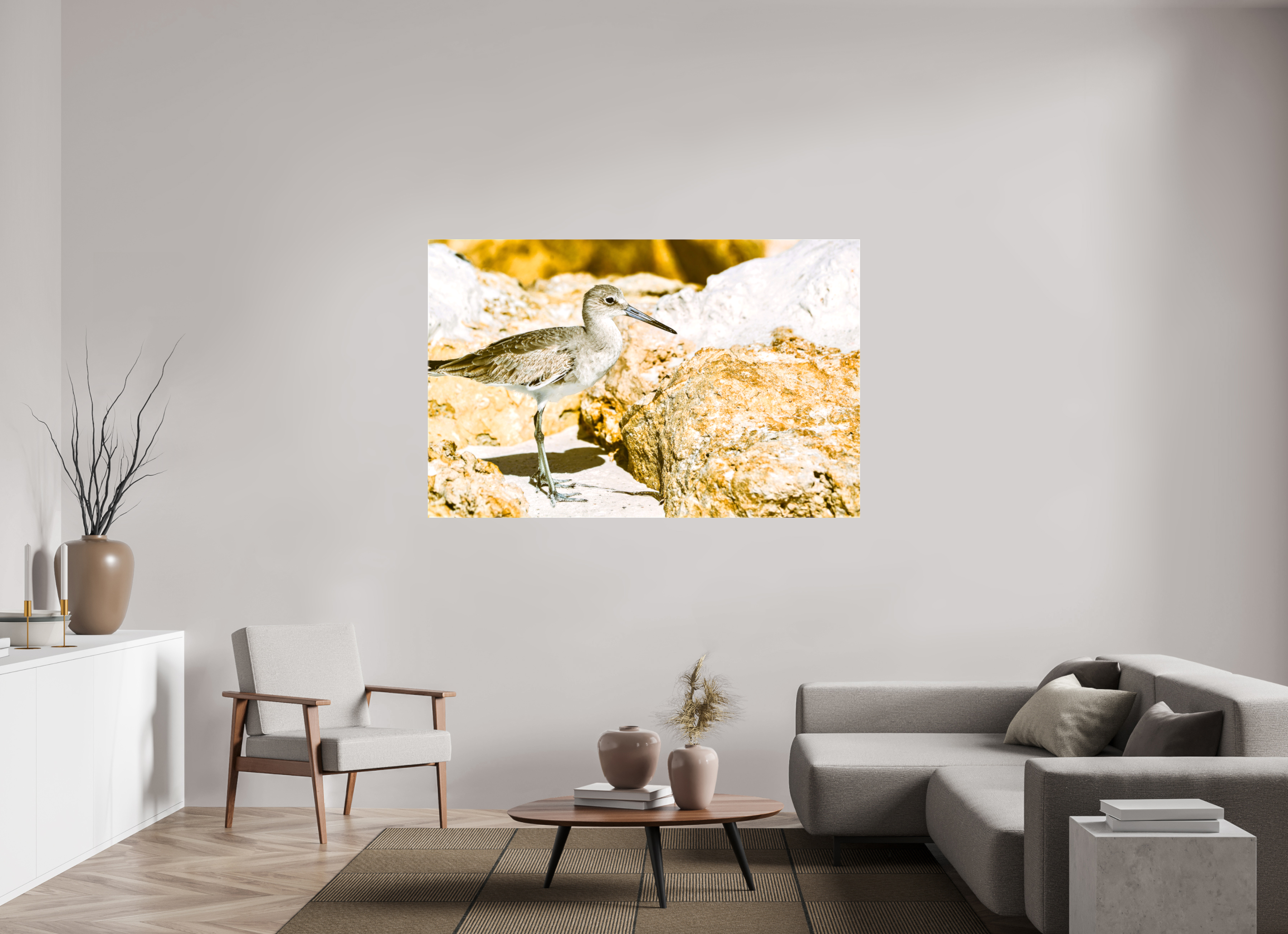 66.9 x 43″, Glossy Canvas on Stretcher Frame, 1,57" Wrapped The Sunny Willet