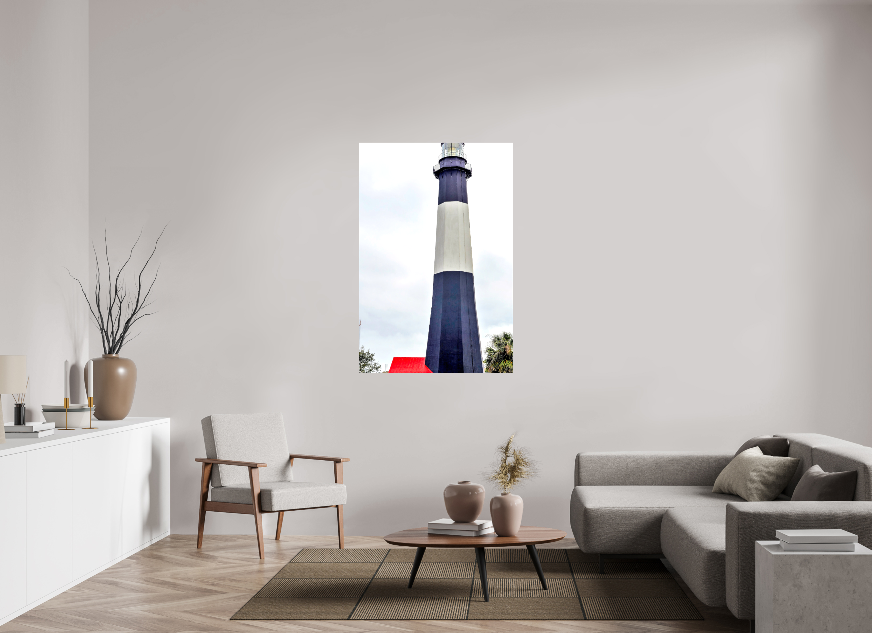 36 x 54″, Glossy Canvas on Stretcher Frame, 1,57" Wrapped Tybee Island Light Station