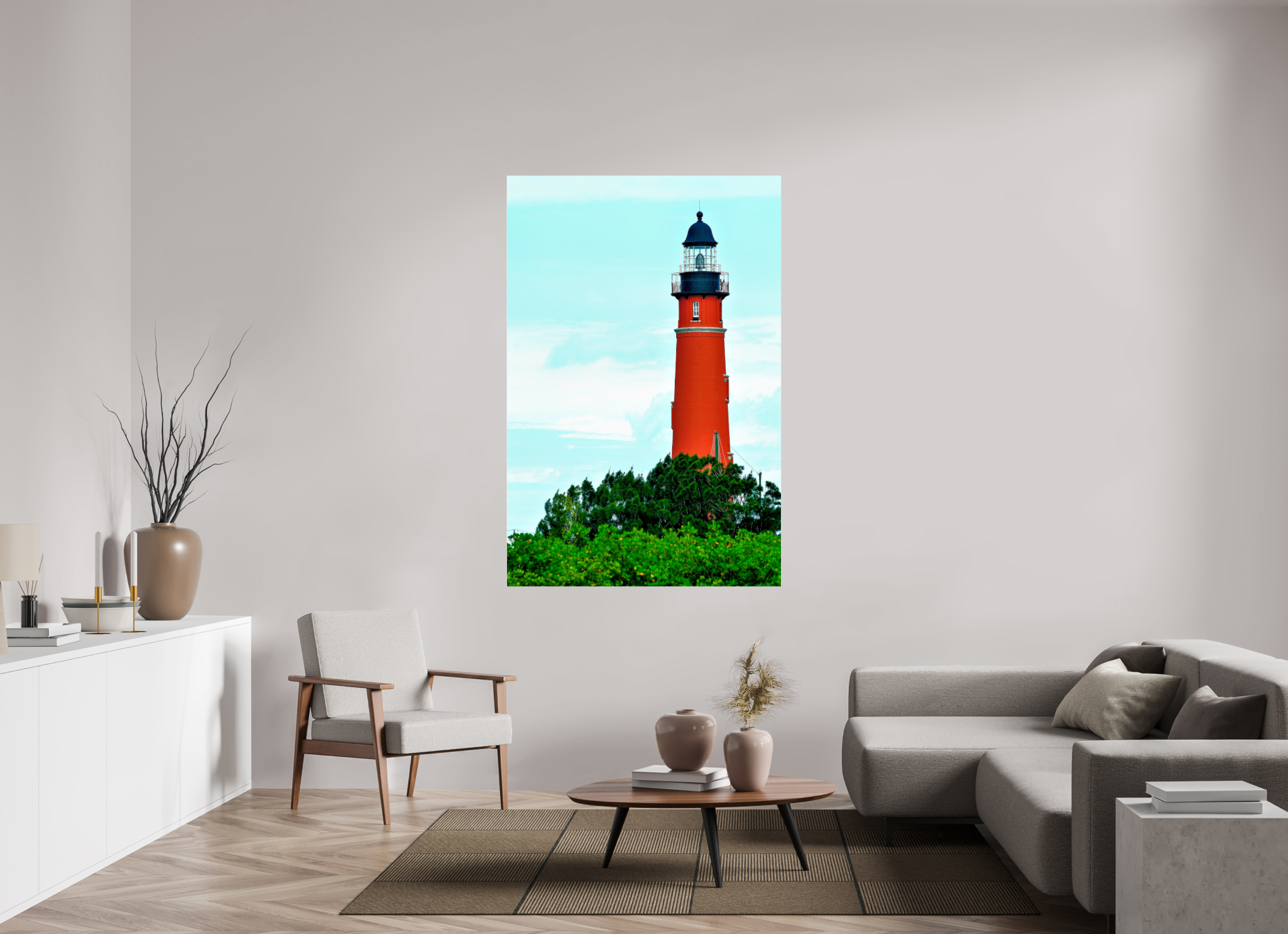 44 x 66″, Photo Print Fuji Crystal Archive Under Acrylic Glass Ponce de Leon Inlet Lighthouse