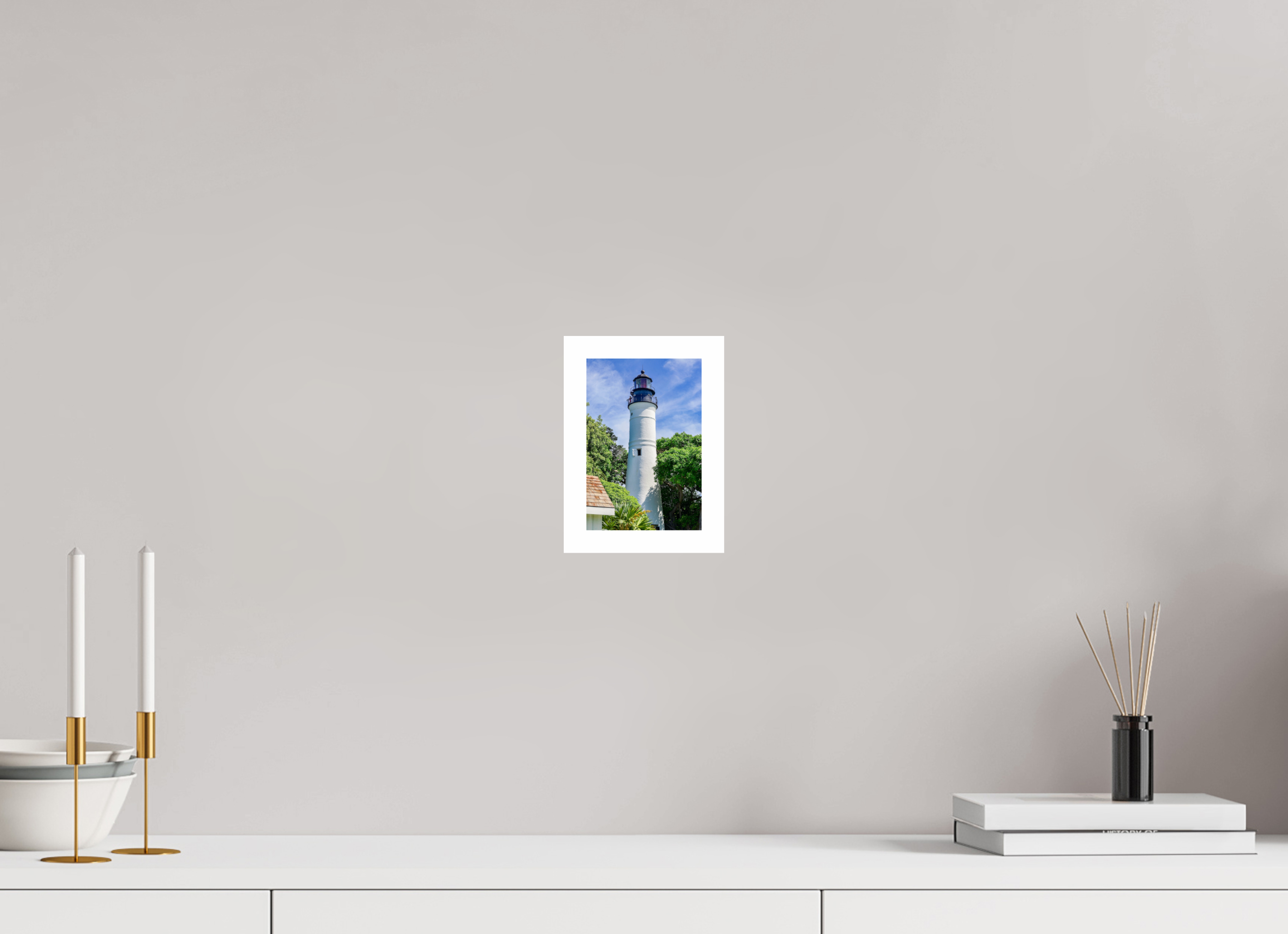 4 x 6″, Hahnemühle FineArt Pearl Print, .79" white border The Historic Key West Lighthouse