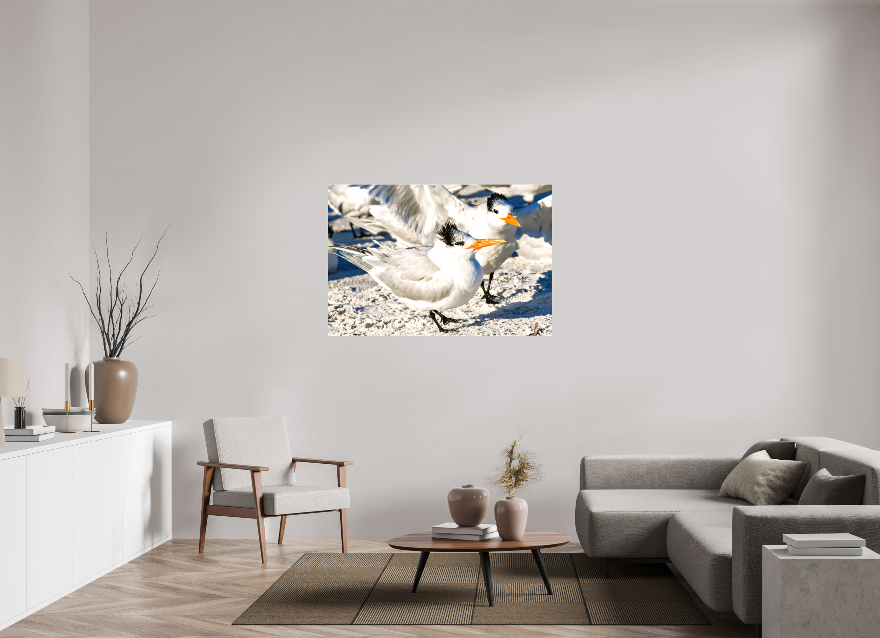 52.1 x 35″, Glossy Canvas on Stretcher Frame, 1,57" Wrapped Coastal Royalty