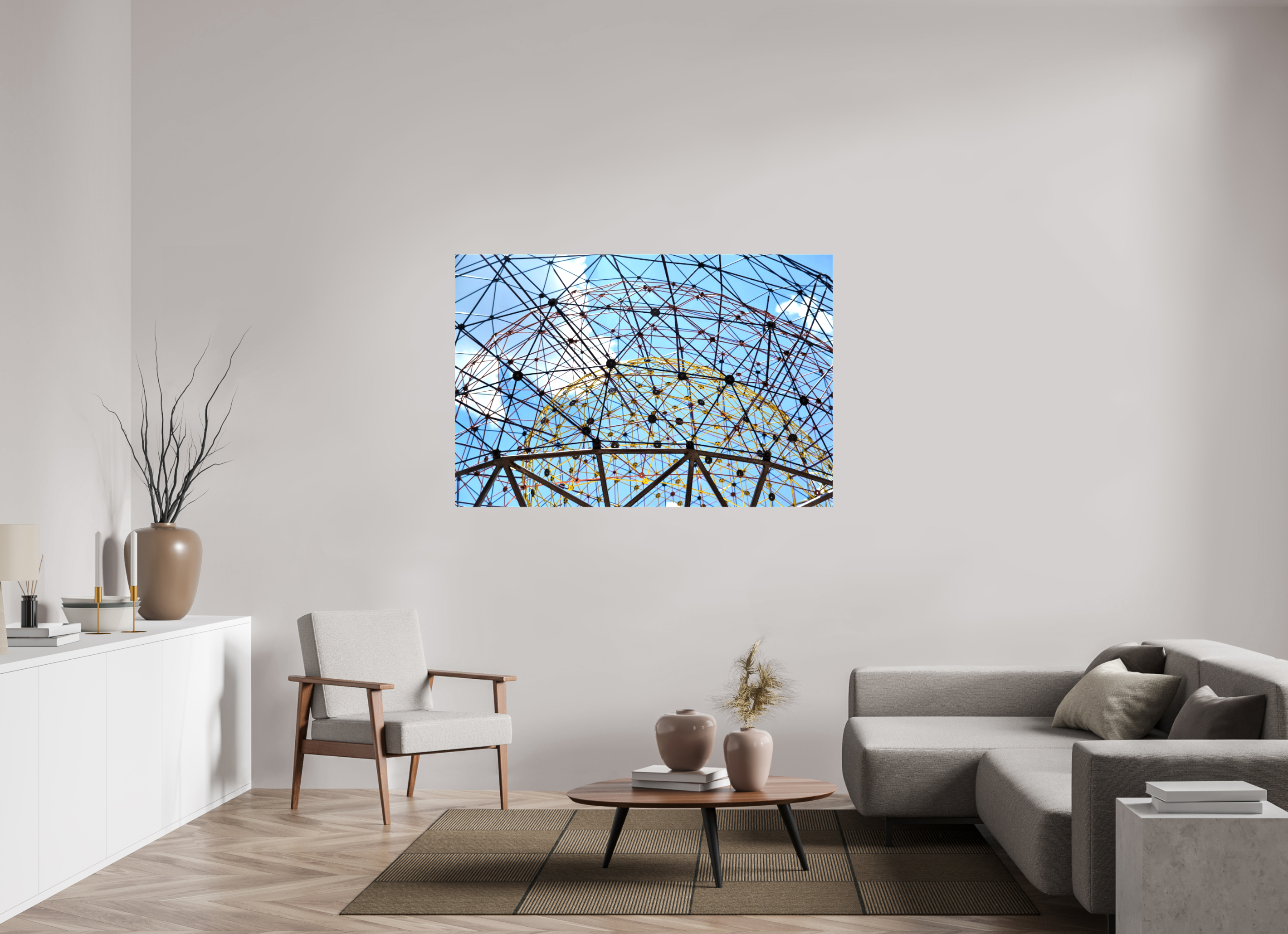 60 x 40″, Glossy Canvas on Stretcher Frame, 1,57" Wrapped Geodesic Horizon: The Tillie Fowler Memorial