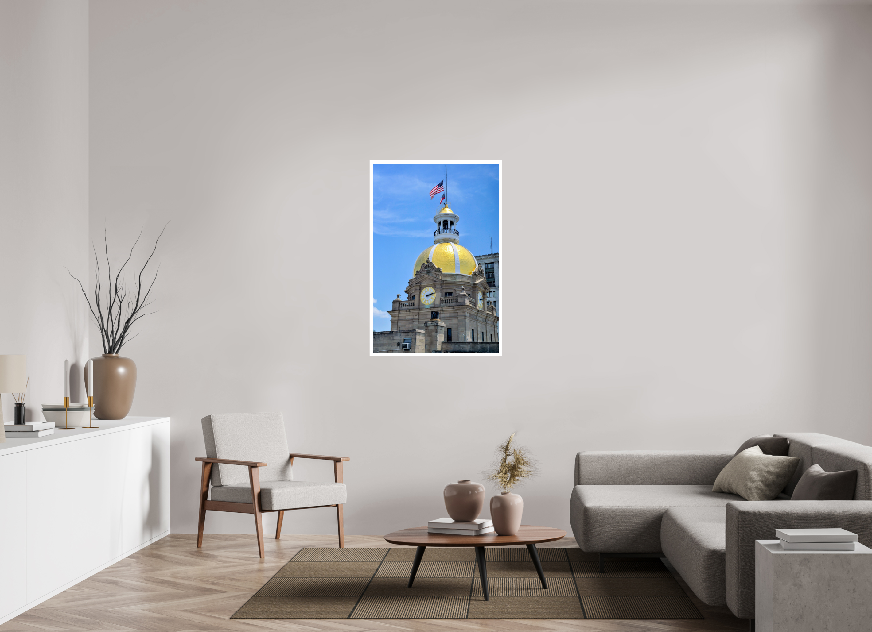 30 x 45″, Hahnemühle FineArt Pearl Print, .79" white border The Gilded Heart of Savannah