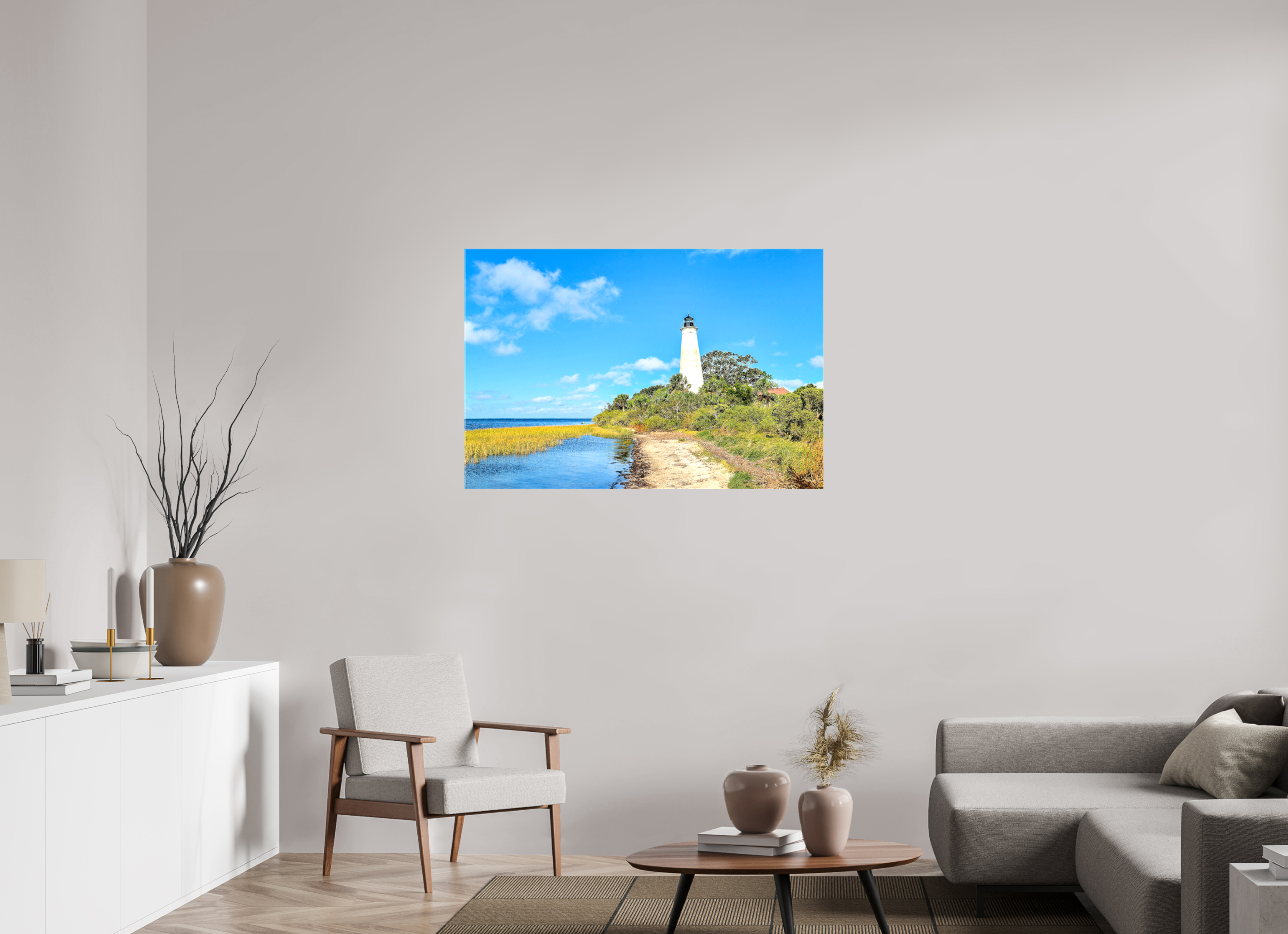 45 x 30″, Glossy Canvas on Stretcher Frame, 1,57" Wrapped St. Marks Lighthouse