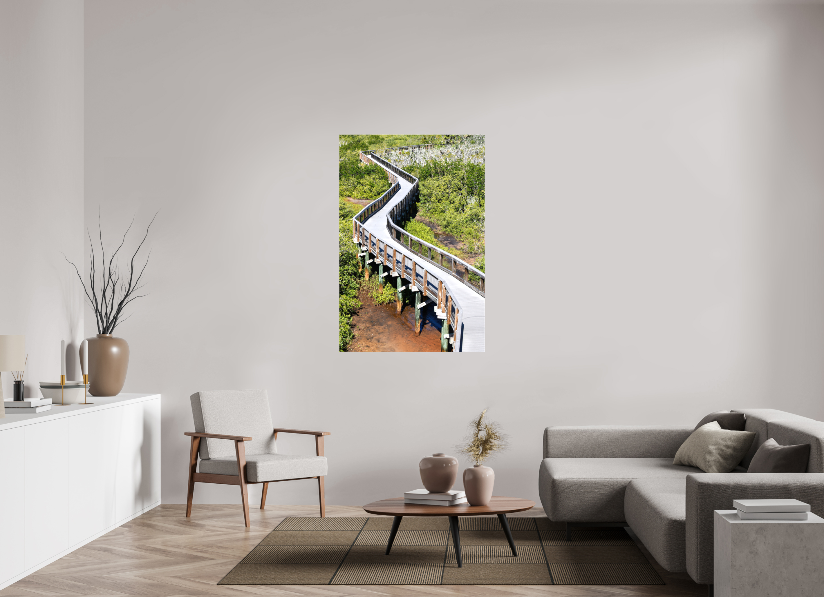 36 x 54″, Glossy Canvas on Stretcher Frame, 1,57" Wrapped The Winding Way