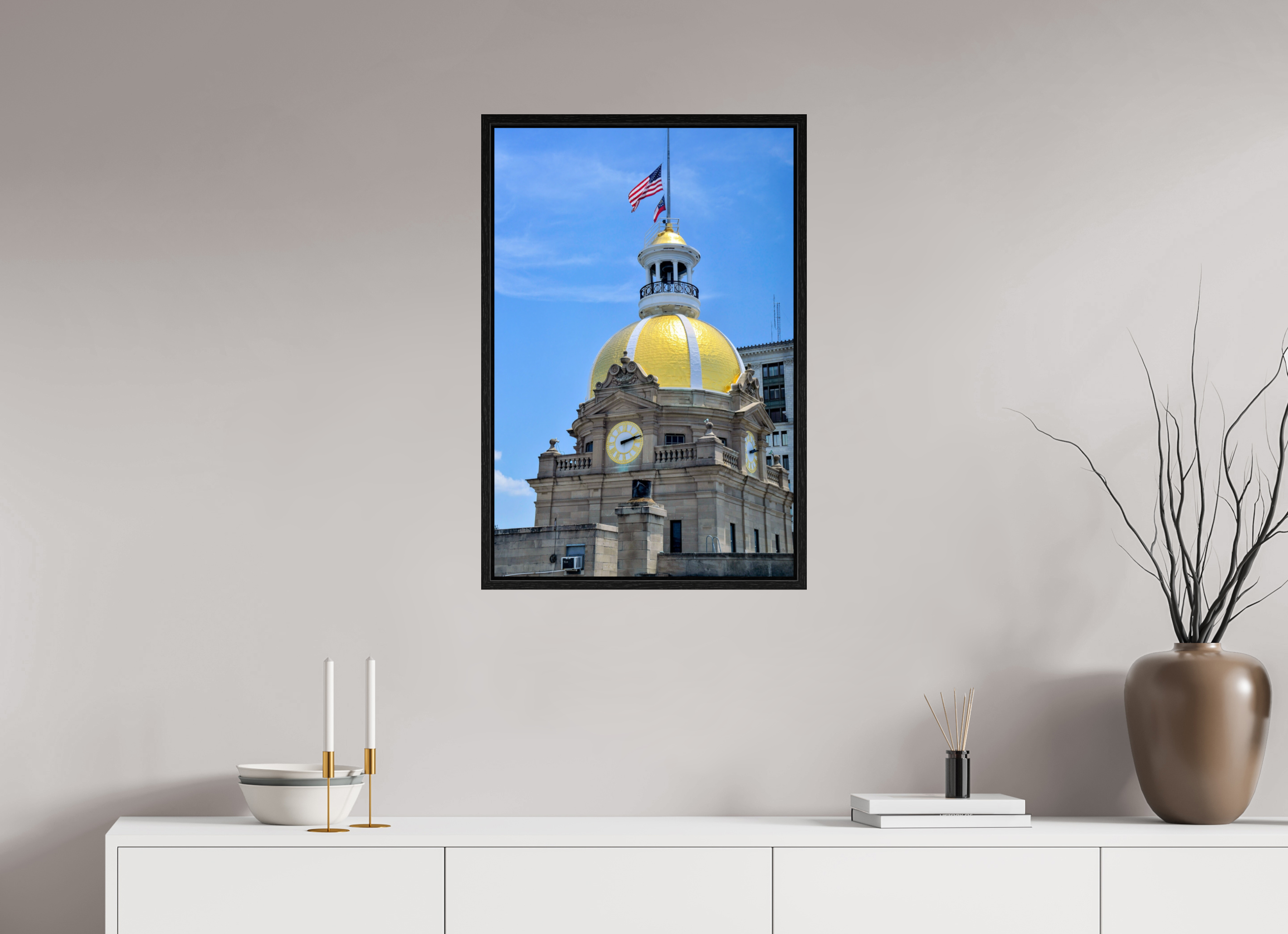 20 x 30″, Floater Frame The Gilded Heart of Savannah