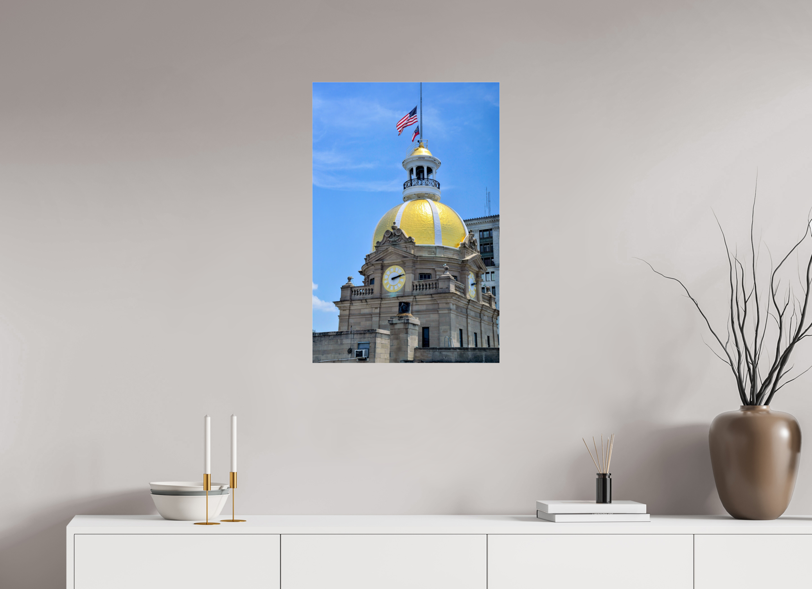 20 x 30″, Photo Print Under Acrylic Glass The Gilded Heart of Savannah