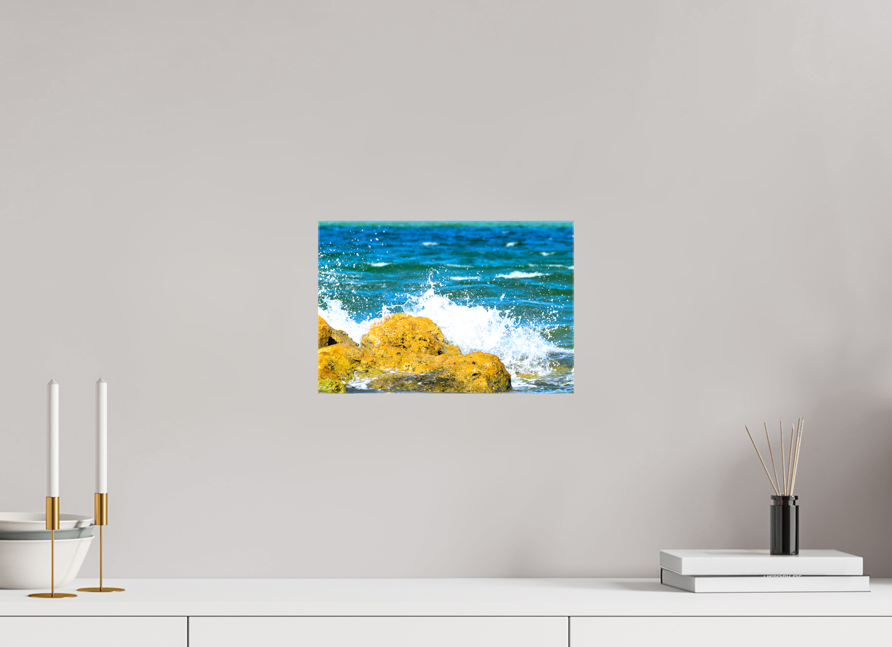 12 x 8″, Glossy Canvas on Stretcher Frame, 1,57" Wrapped The Ocean’s Impact