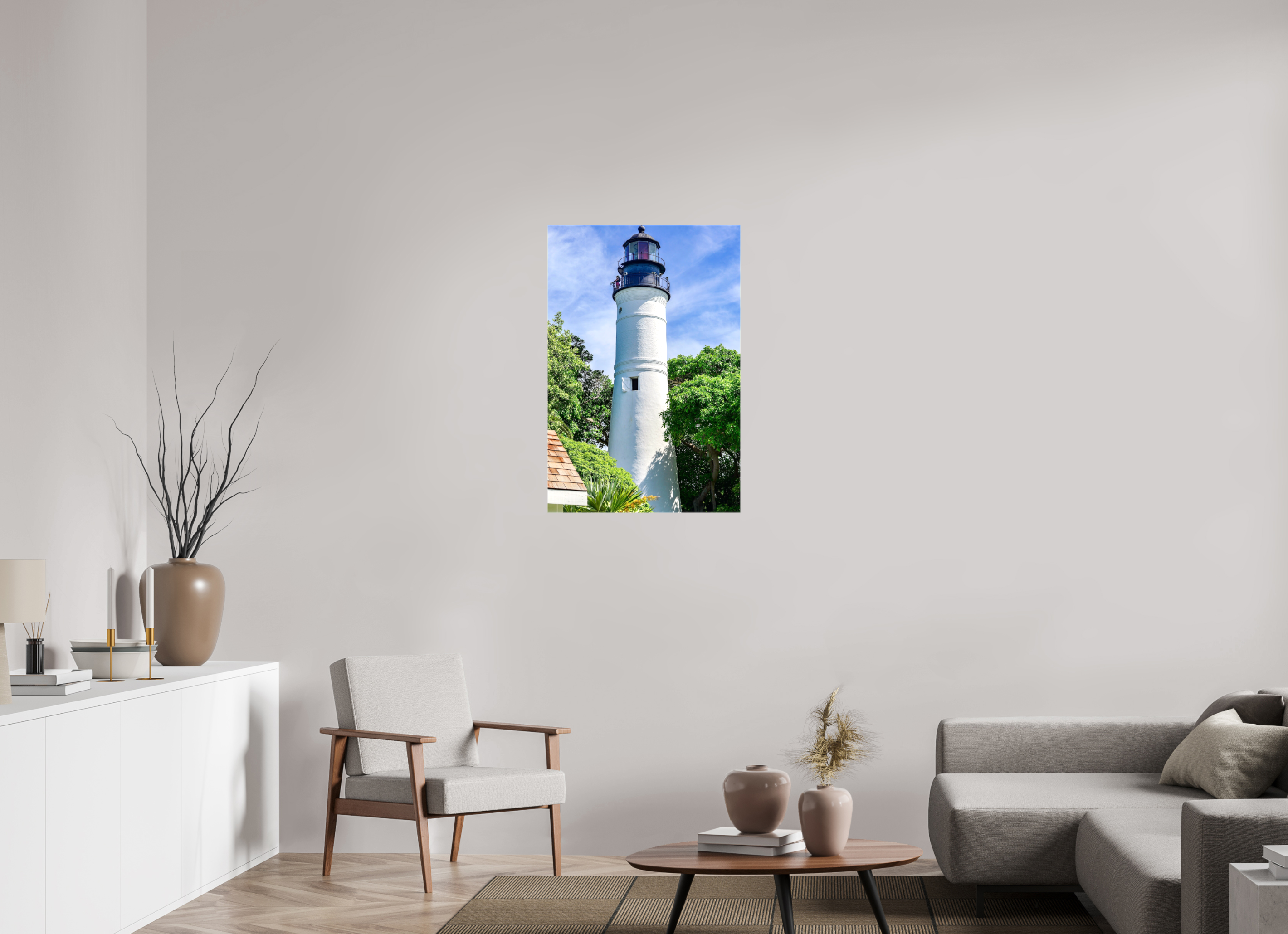 24 x 36″, Glossy Canvas on Stretcher Frame, 1,57" Wrapped The Historic Key West Lighthouse