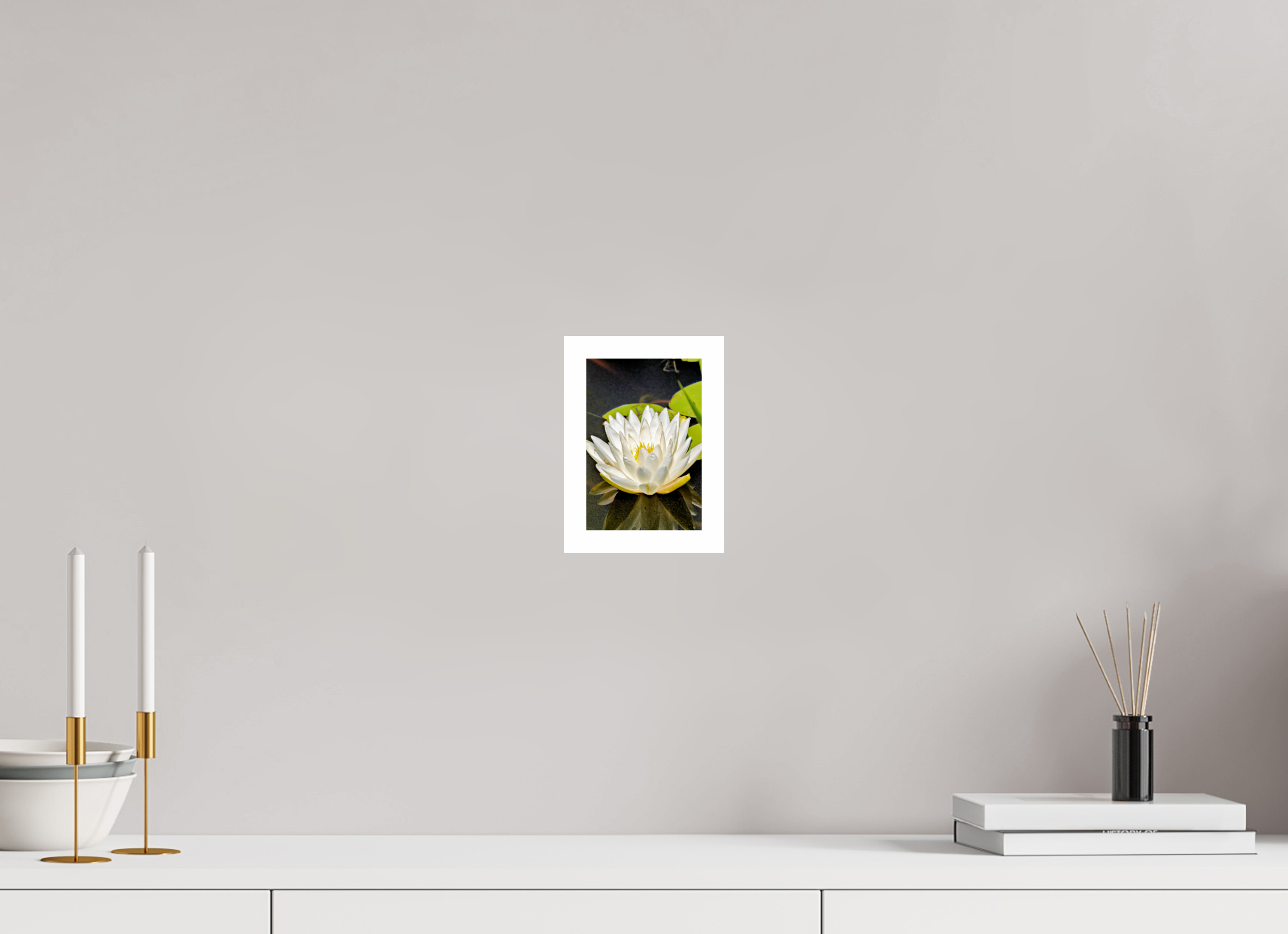 4 x 6″, Hahnemühle FineArt Pearl Print, .79" white border The White Water Lily