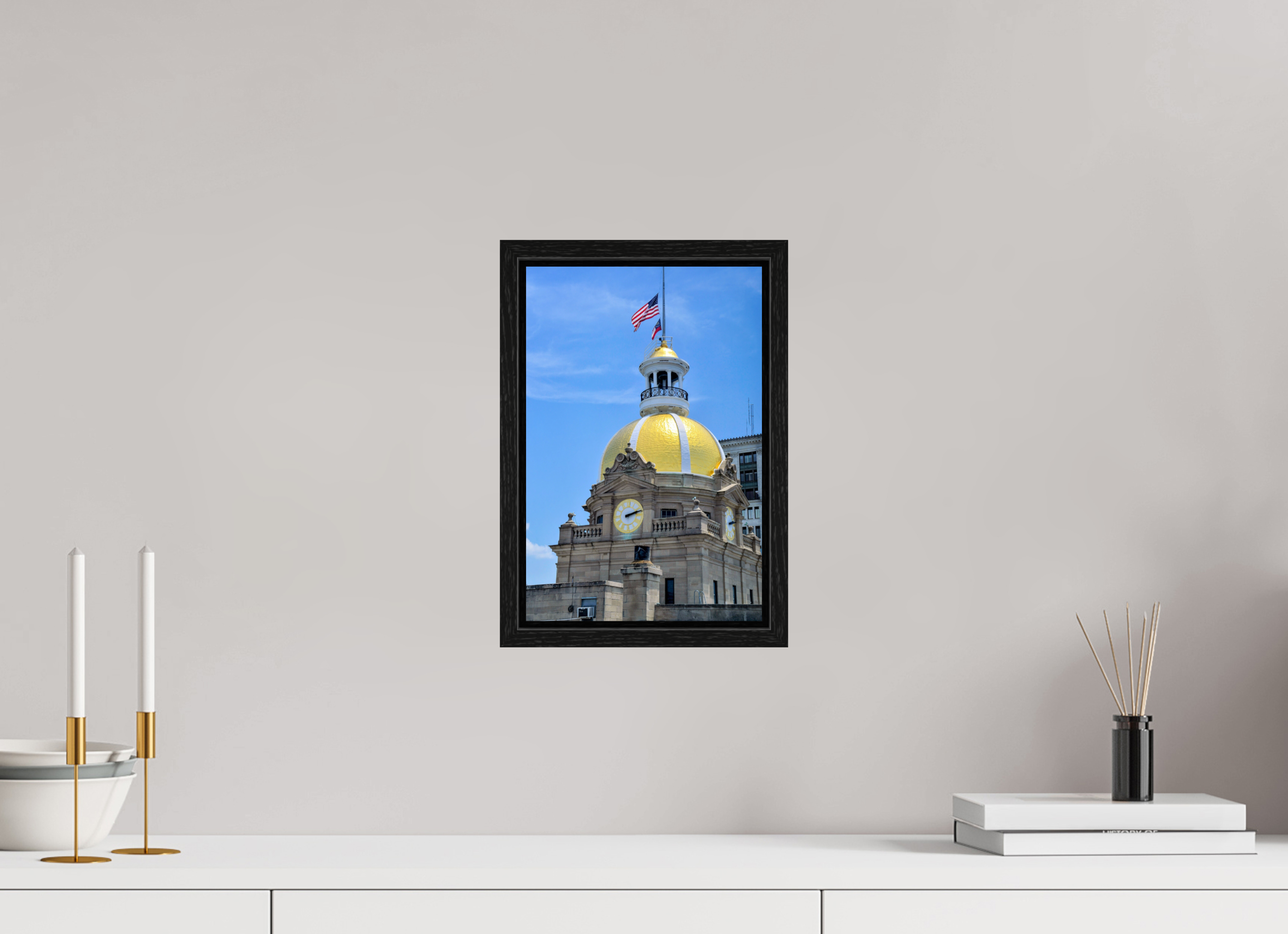 8 x 12″, Floater Frame The Gilded Heart of Savannah