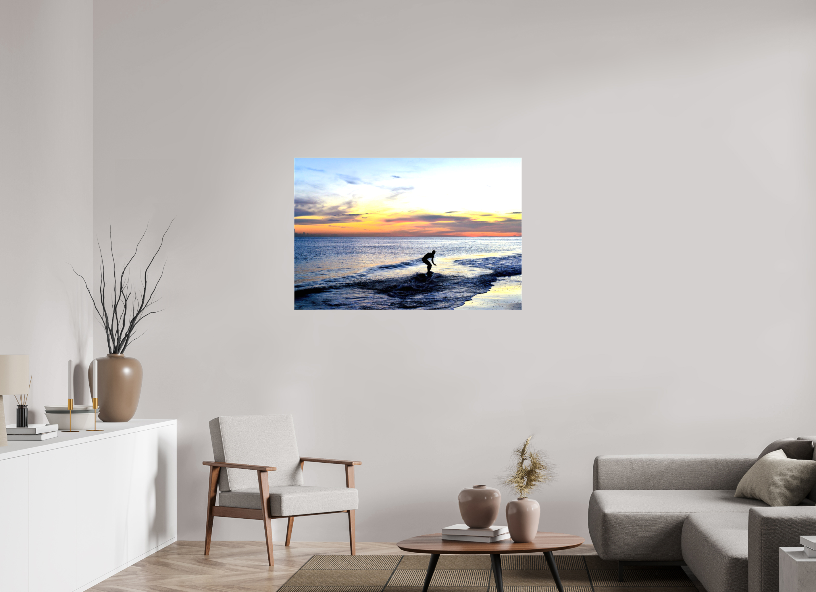 45 x 30″, Glossy Canvas on Stretcher Frame, 1,57" Wrapped Chasing the Last Light