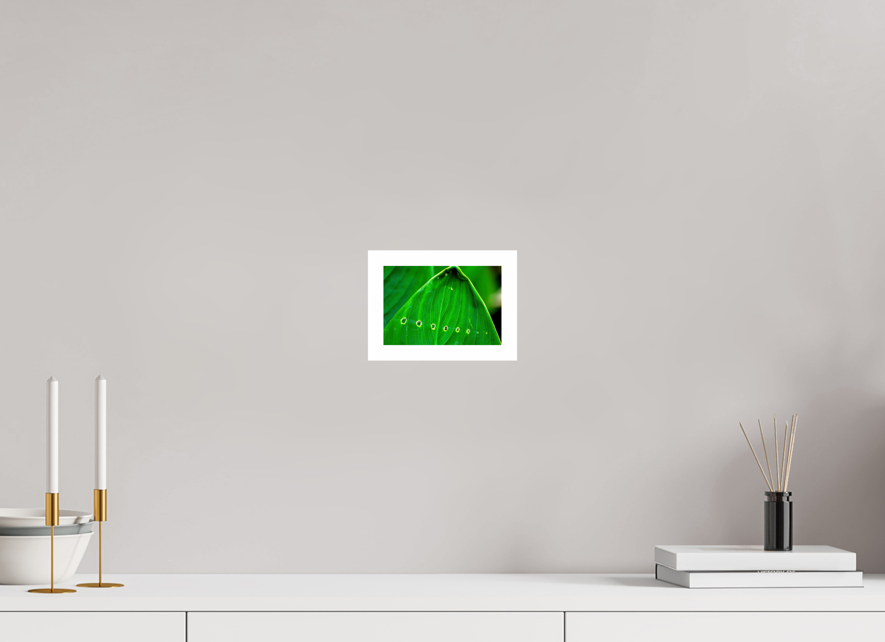 6 x 4″, Hahnemühle FineArt Pearl Print, .79" white border Linear Progression in Green