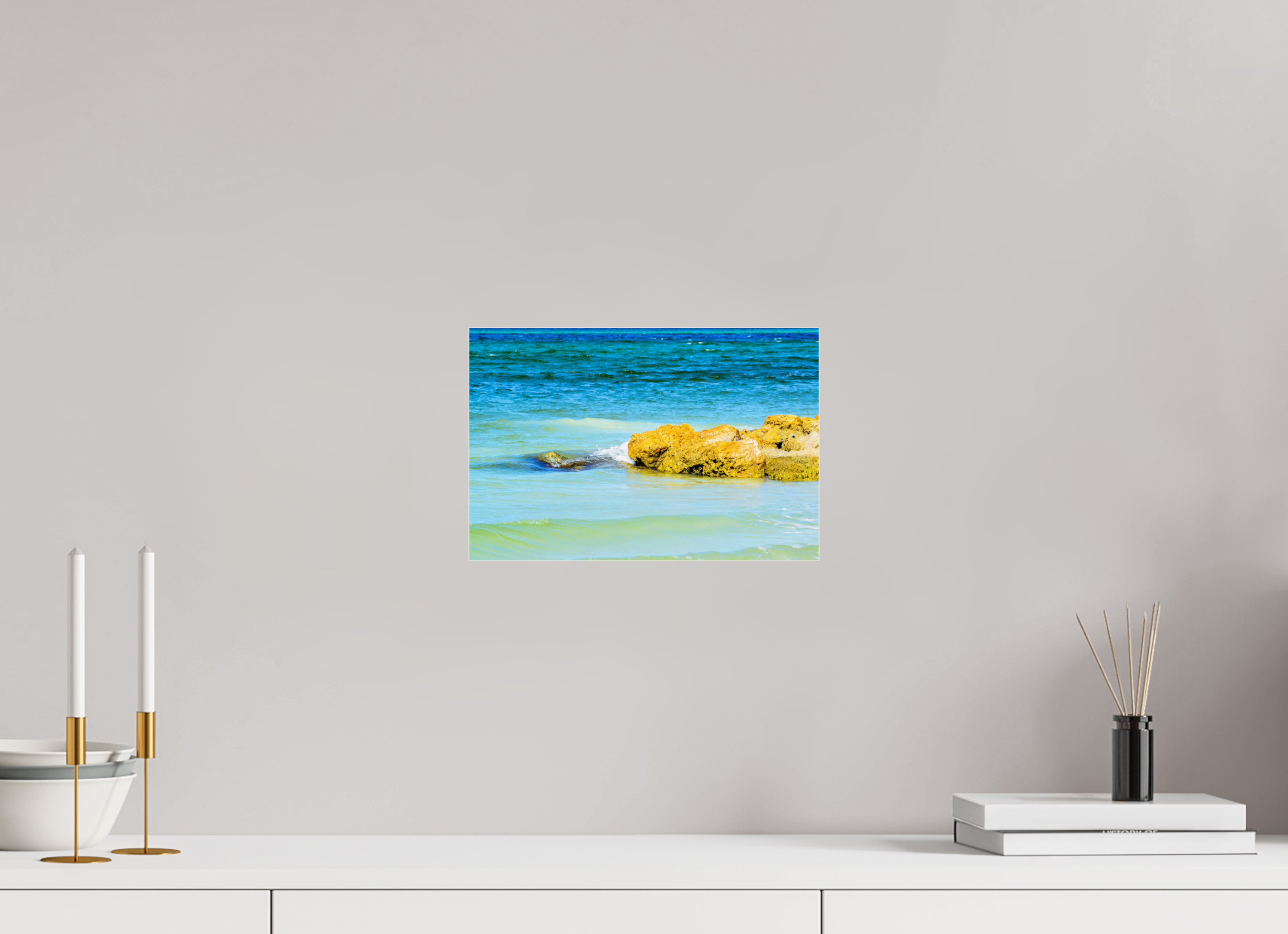 12 x 8″, Metallic Photo Print Under Acrylic Glass Calm Waters