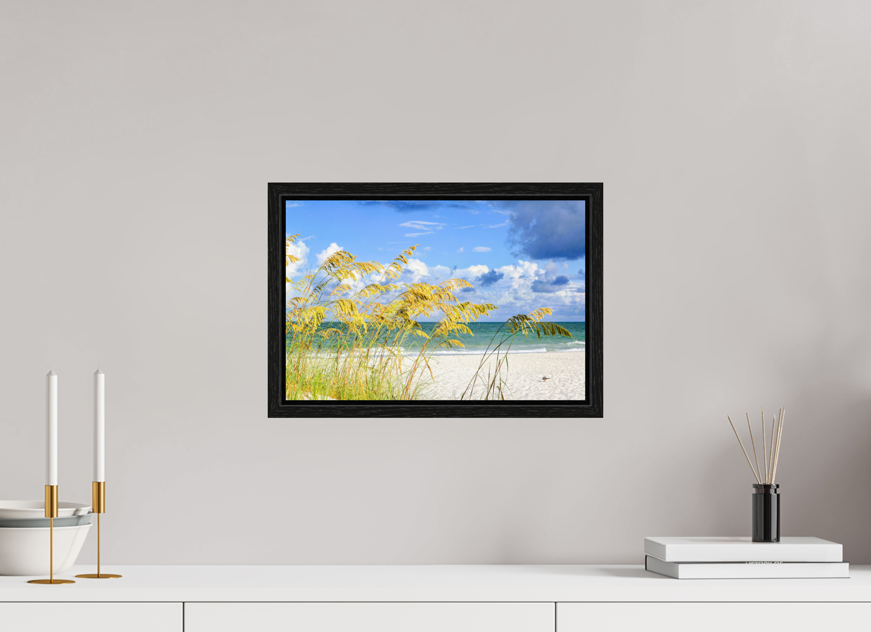 15 x 10″, Floater Frame Golden Sea Oats