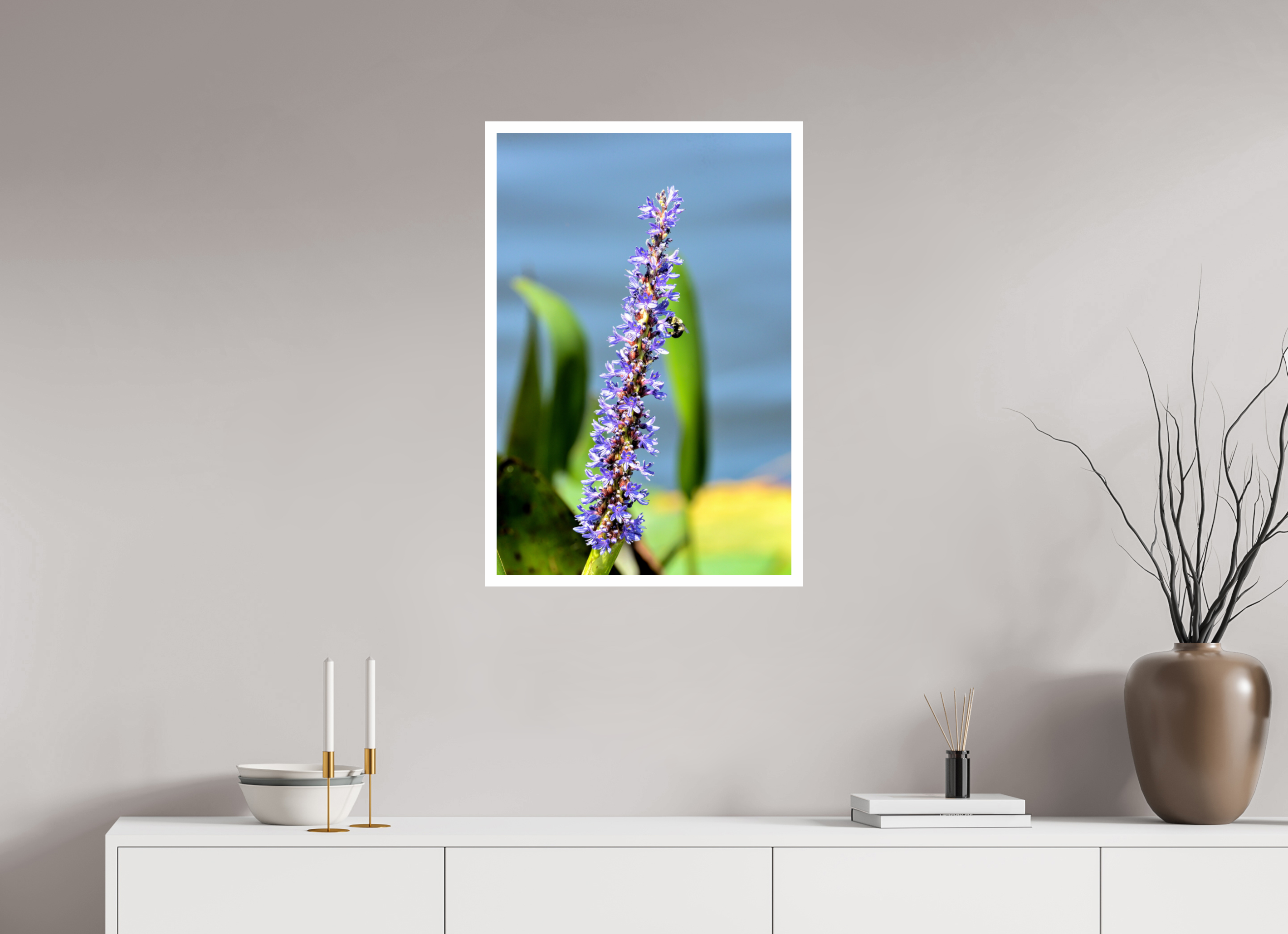 20 x 30″, Hahnemühle FineArt Pearl Print, .79" white border Bloom & Buzz