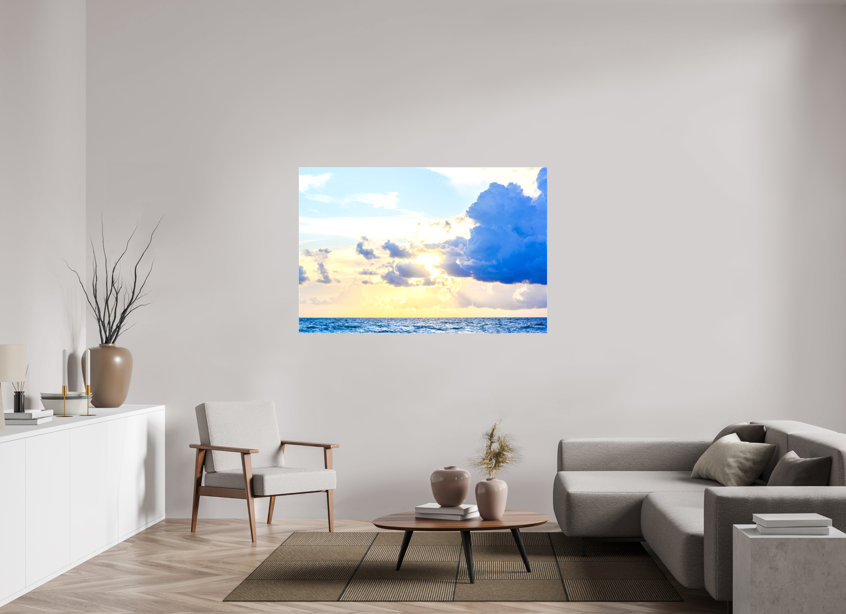 60 x 40″, Glossy Canvas on Stretcher Frame, 1,57" Wrapped Breaking Through The Clouds