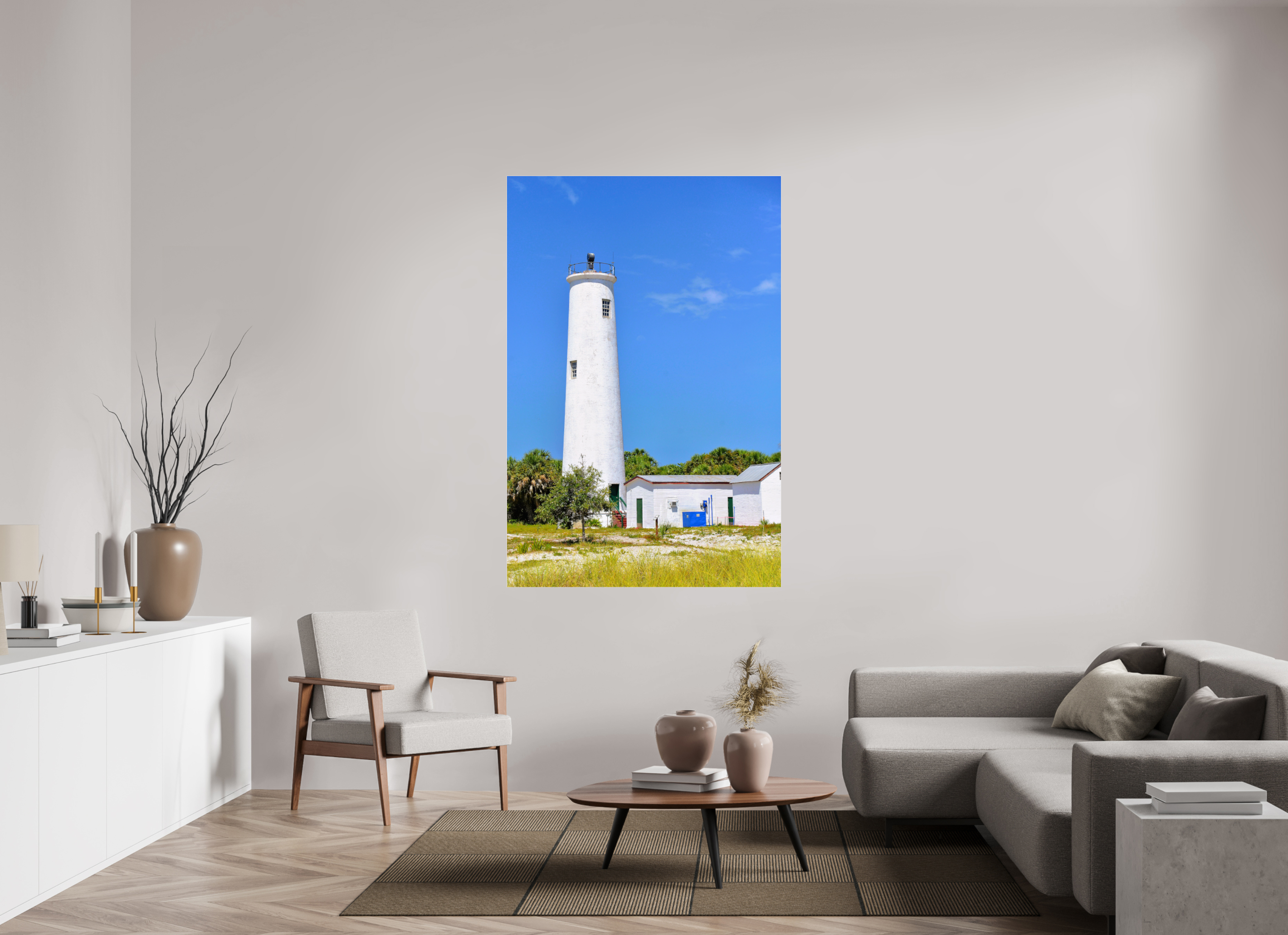 44 x 66″, Photo Print Under Acrylic Glass Egmont Key Lighthouse