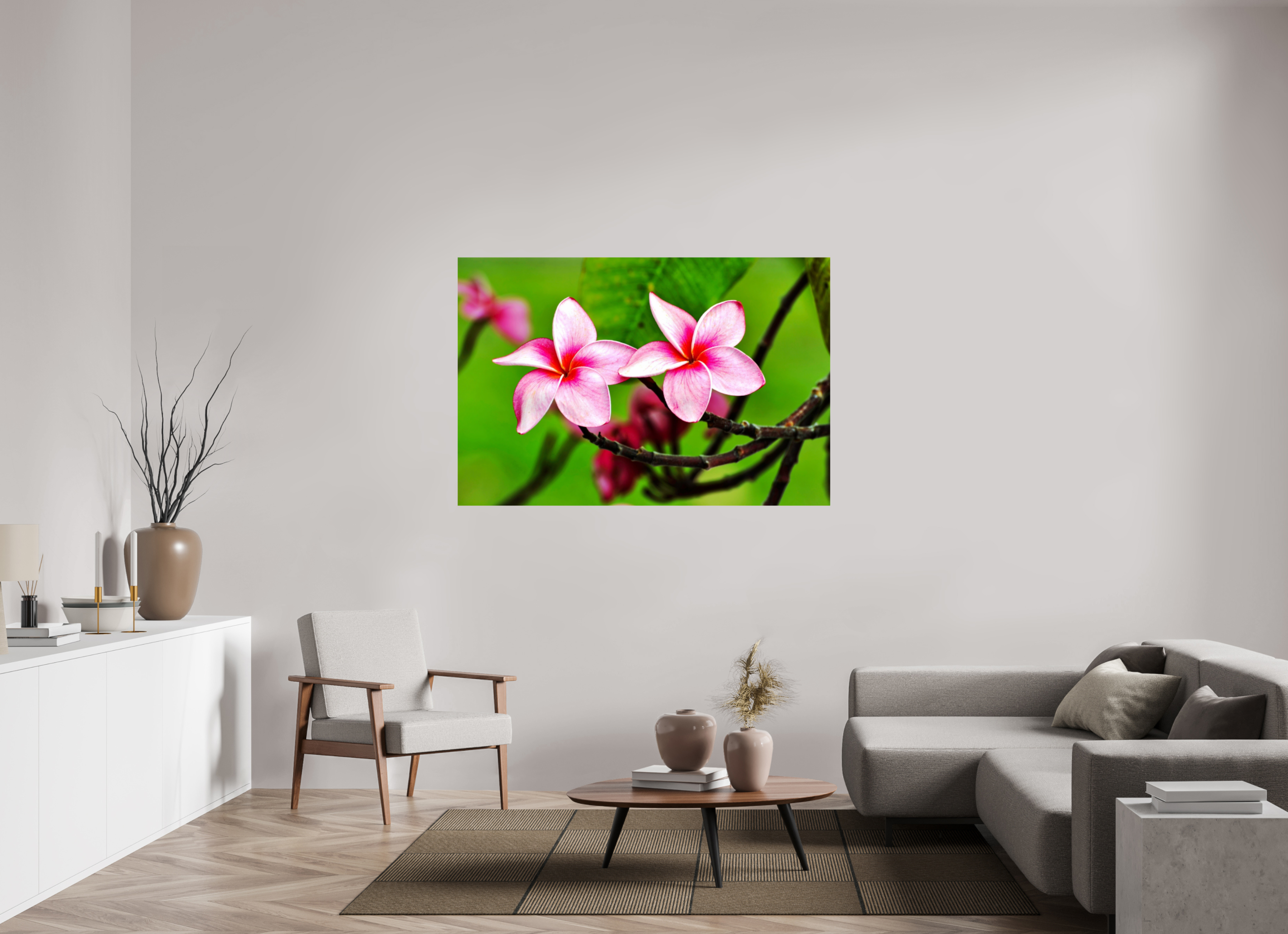 60 x 40″, Photo Print On Fuji Crystal DP II Pink Plumeria Rubra (Frangipani)