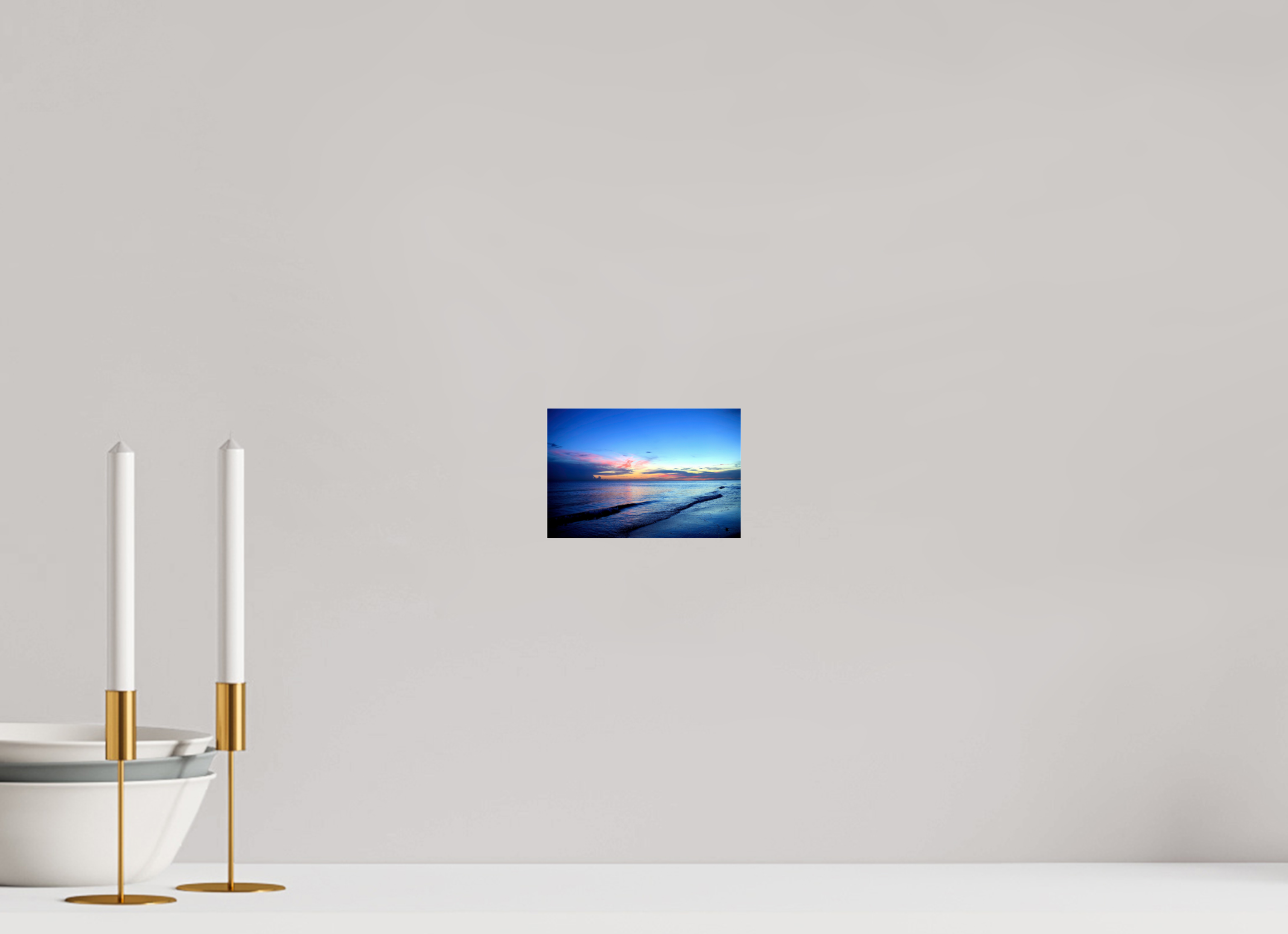 6 x 4″, Metallic Photo Print Under Acrylic Glass Indigo Horizon