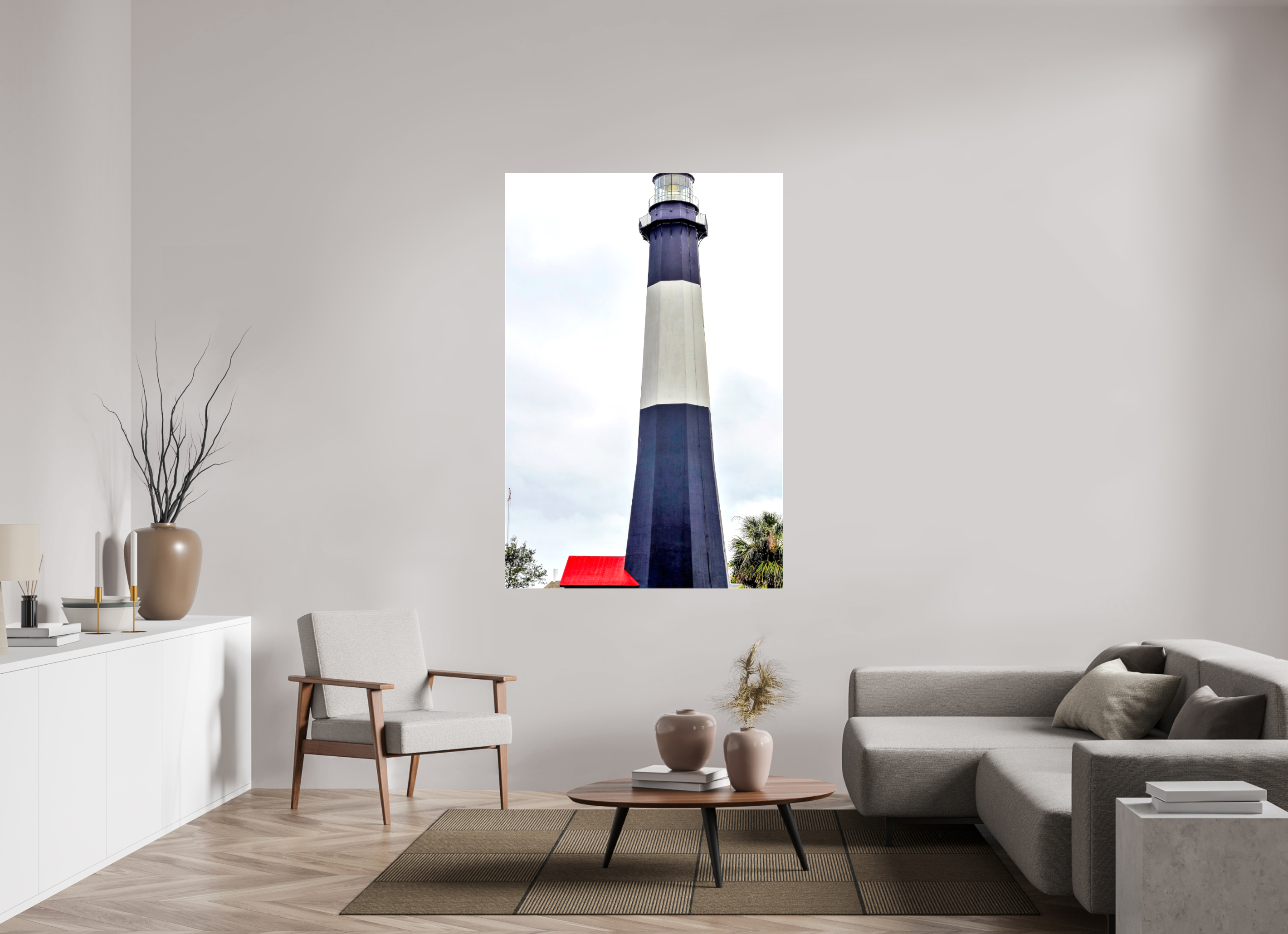 44 x 66″, Glossy Canvas on Stretcher Frame, 1,57" Wrapped Tybee Island Light Station