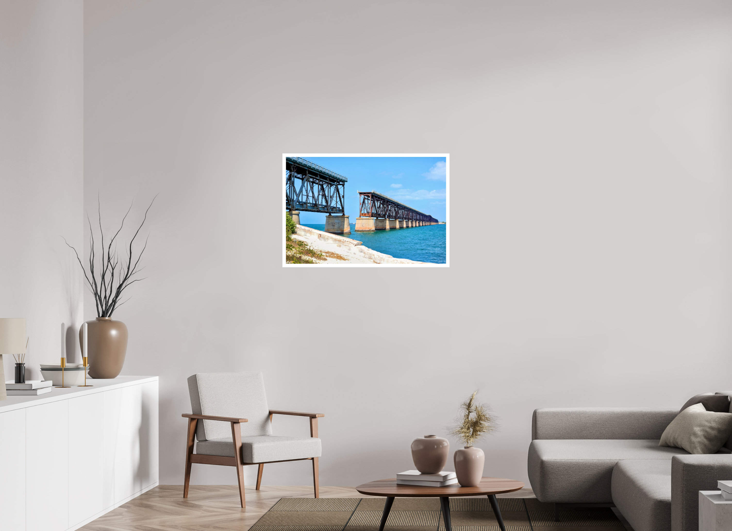 36 x 24″, Hahnemühle FineArt Pearl Print, .79" white border Old Bahia Honda Bridge
