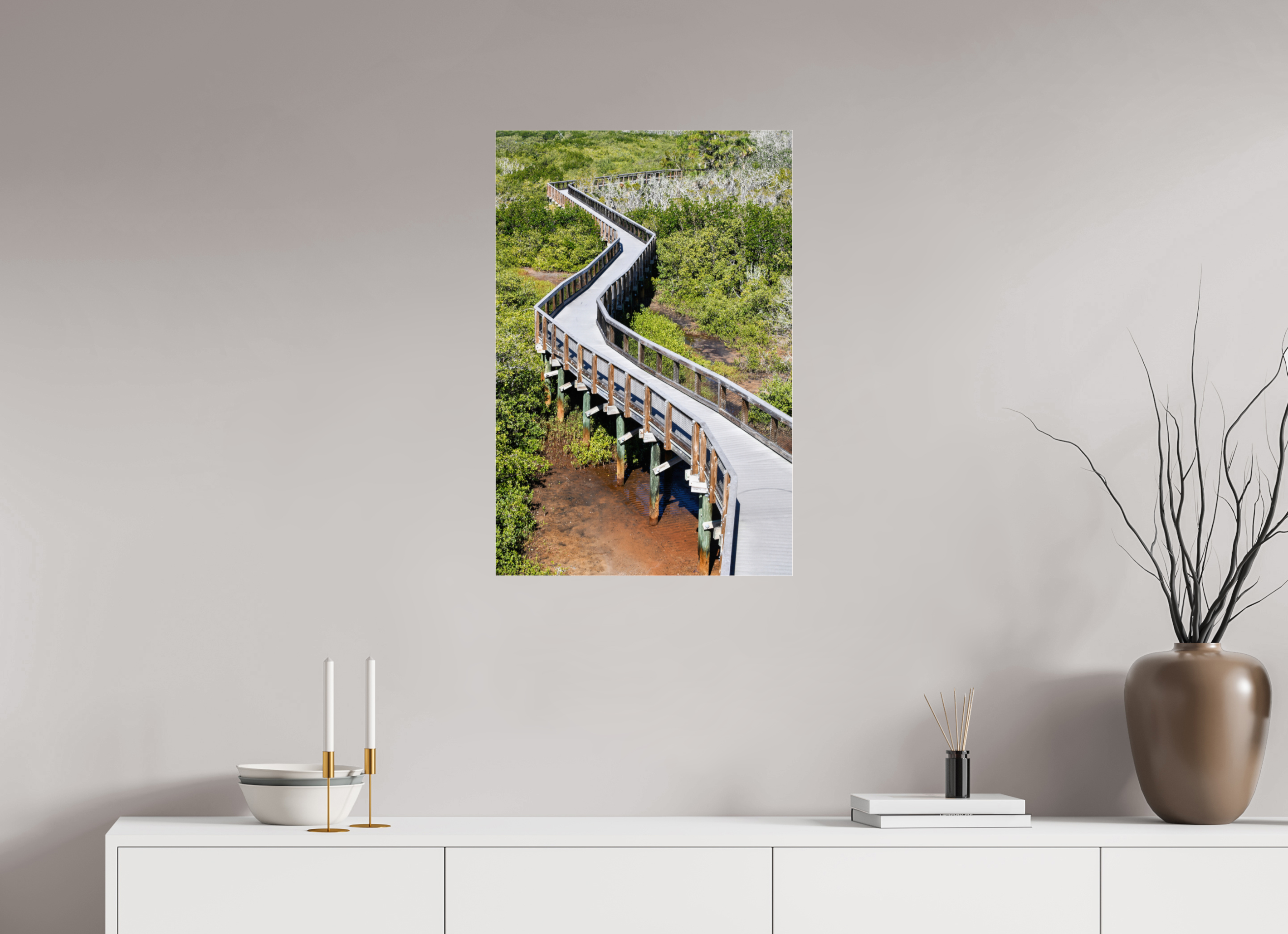 20 x 30″, Metallic Photo Print Under Acrylic Glass The Winding Way