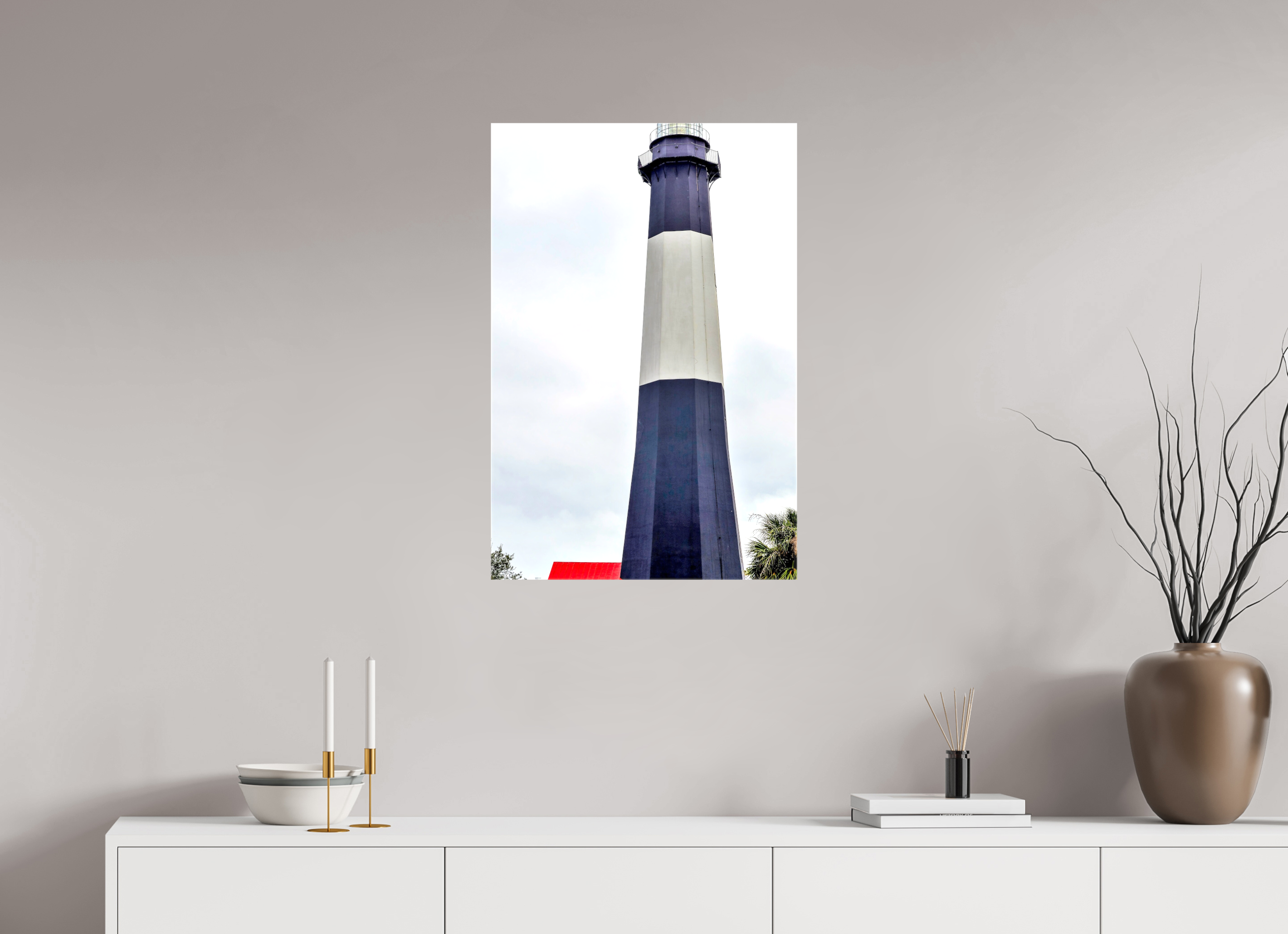 20 x 30″, Glossy Canvas on Stretcher Frame, 1,57" Wrapped Tybee Island Light Station