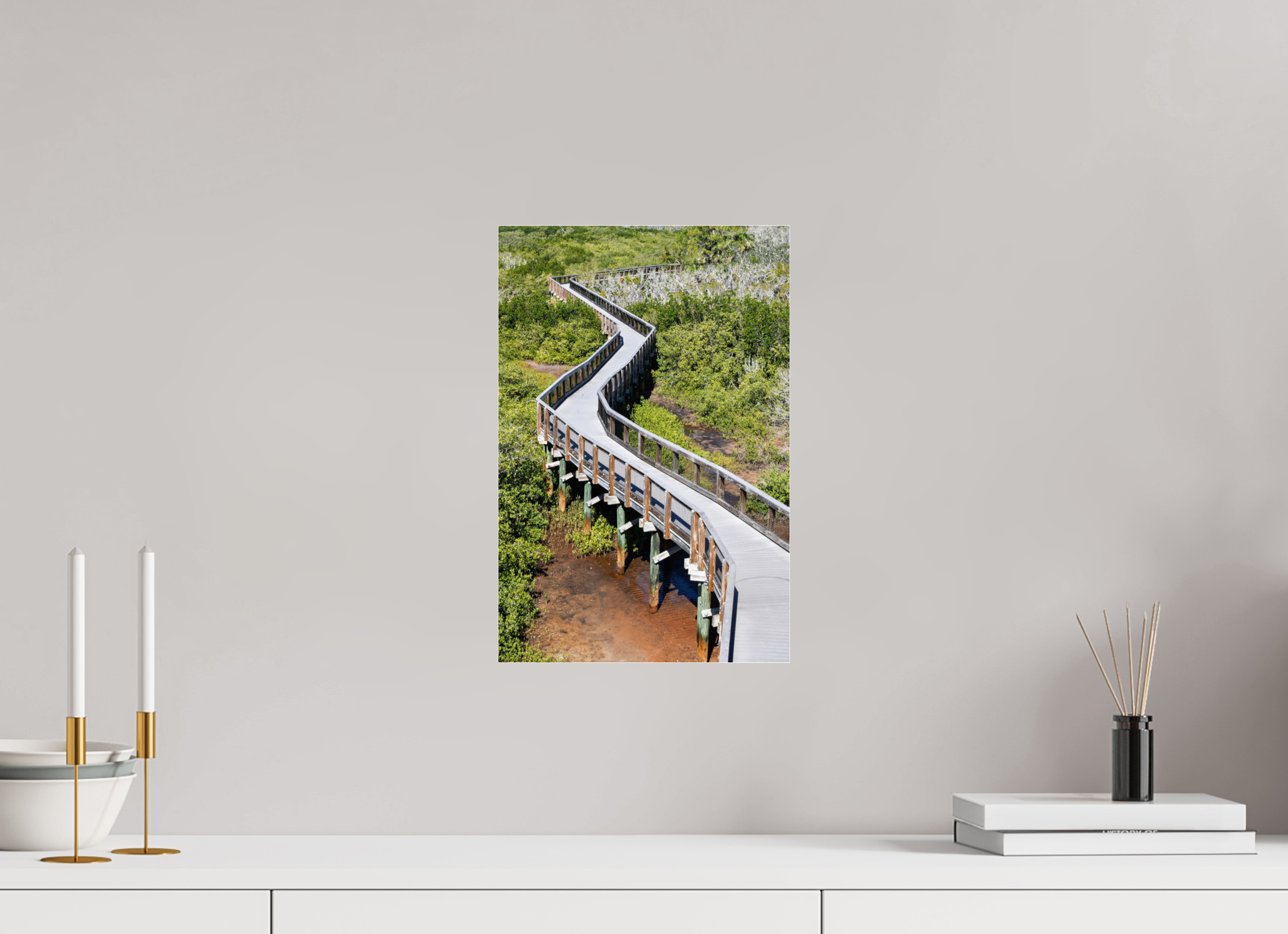 10 x 15″, Metallic Photo Print Under Acrylic Glass The Winding Way