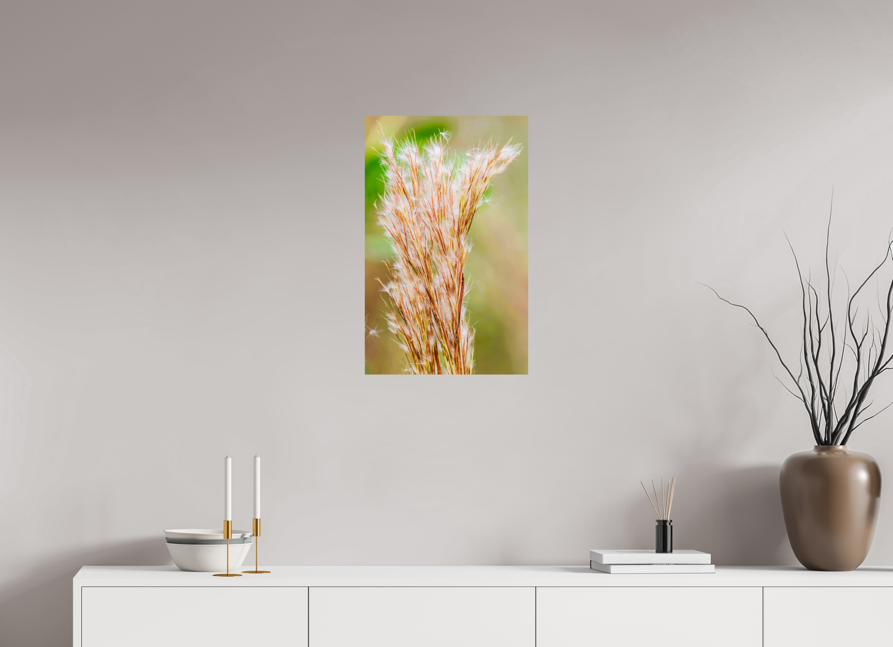 16 x 25.4″, Photo Print On Fuji Crystal DP II Bushy Bluestem in the Breeze