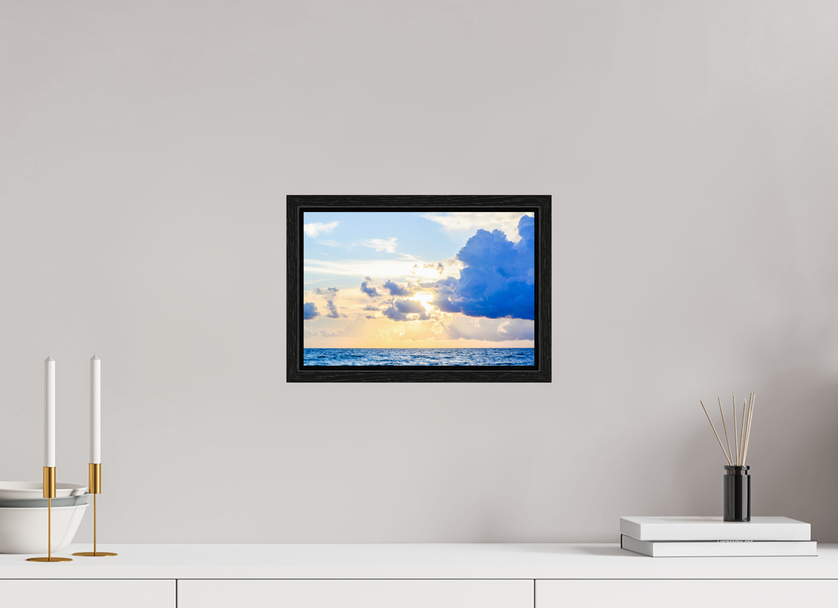 12 x 8″, Floater Frame Breaking Through The Clouds