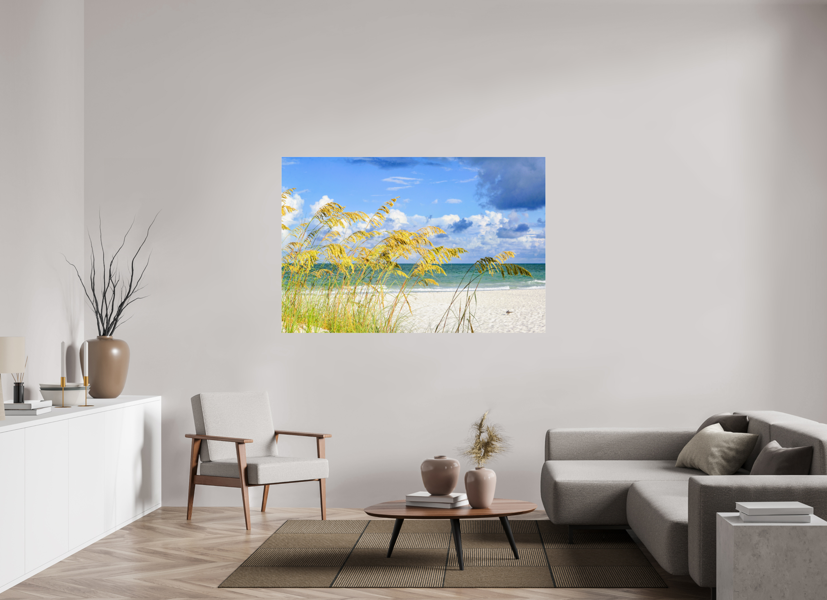 66 x 44″, Photo Print Under Acrylic Glass Golden Sea Oats