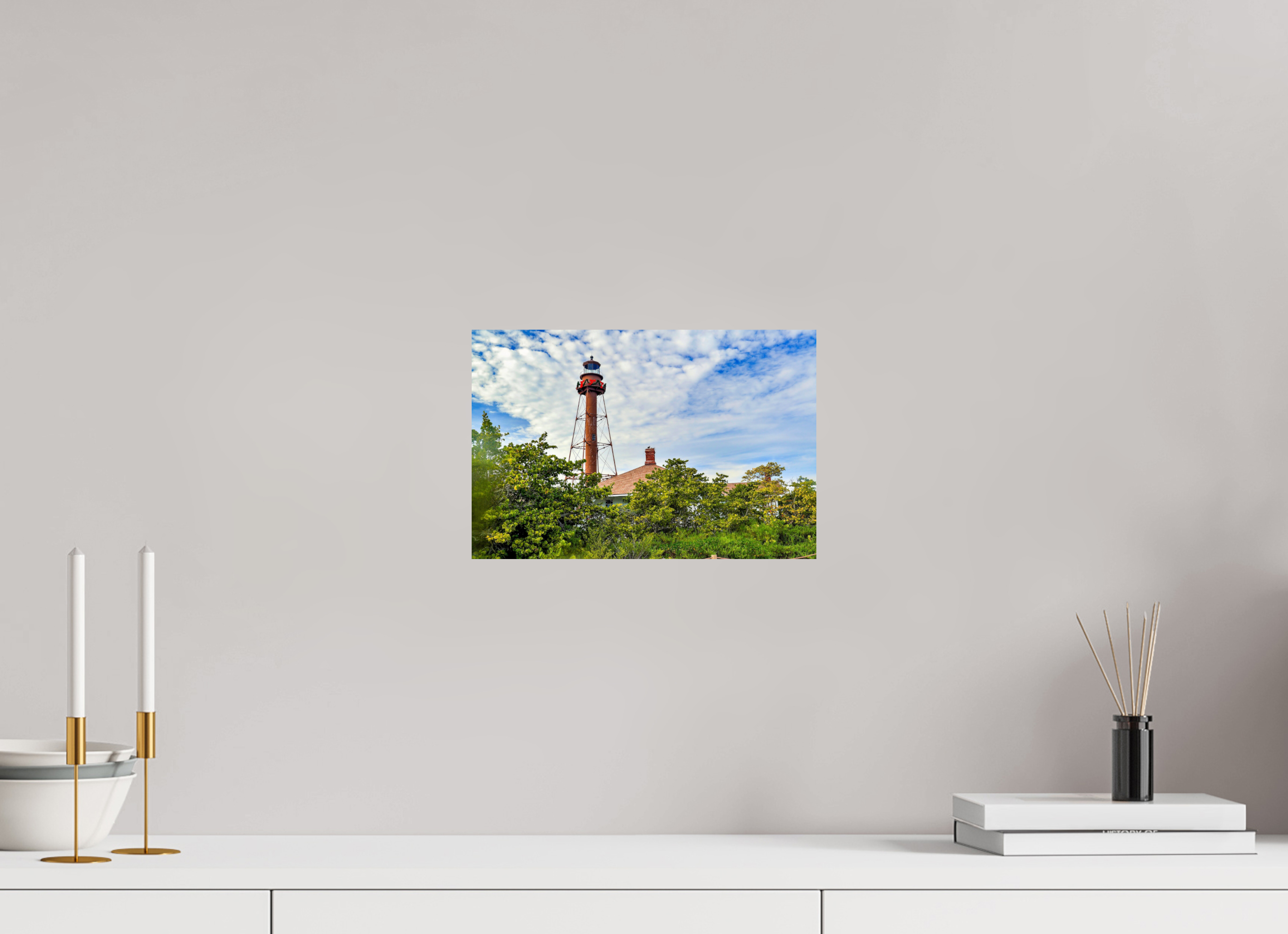 12 x 8″, Photo Print On Fuji Crystal DP II Sanibel Island Lighthouse – Holiday Edition
