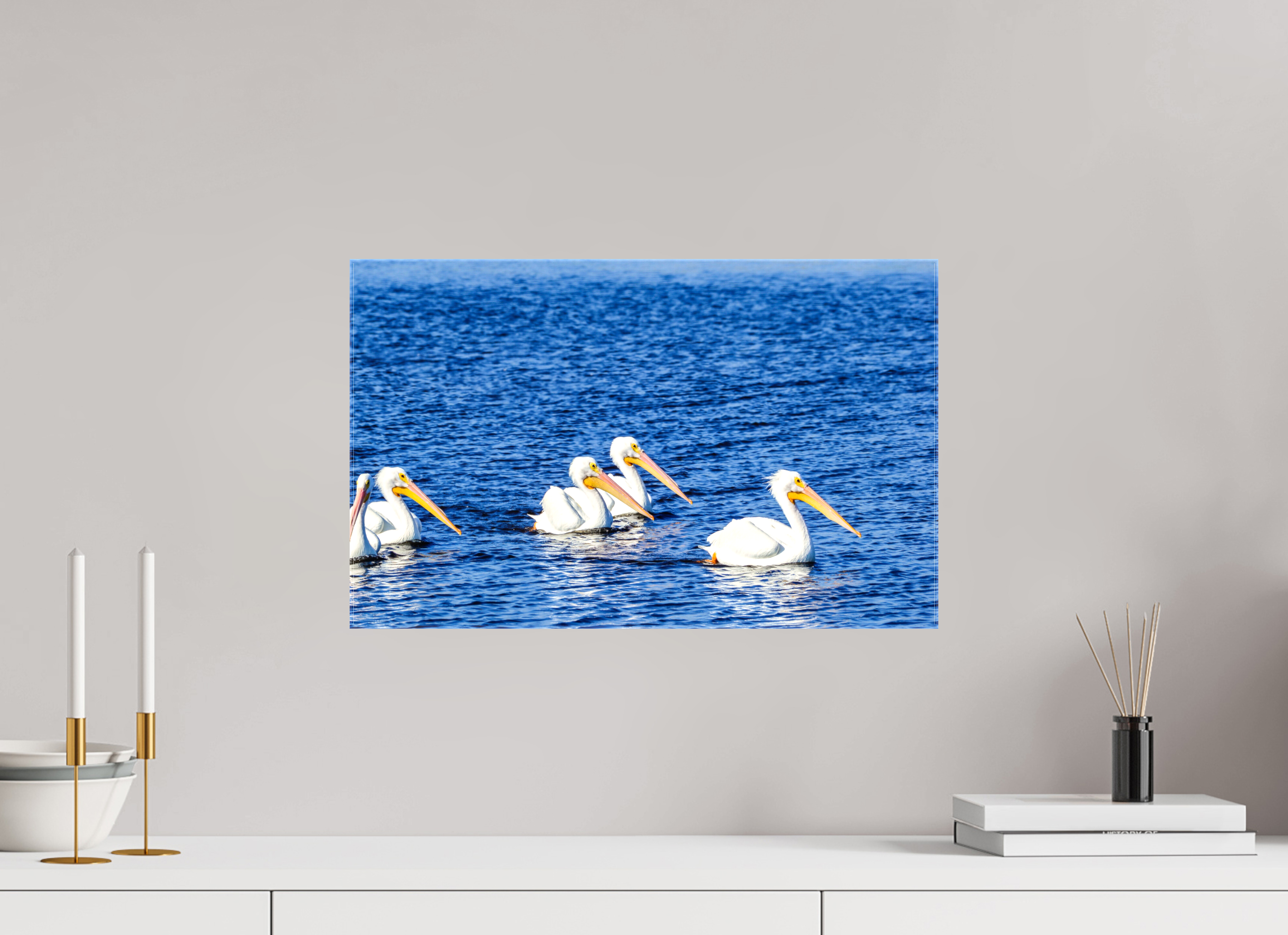 19.3 x 12″, Glossy Canvas on Stretcher Frame, 1,57" Wrapped Gliding in Unison
