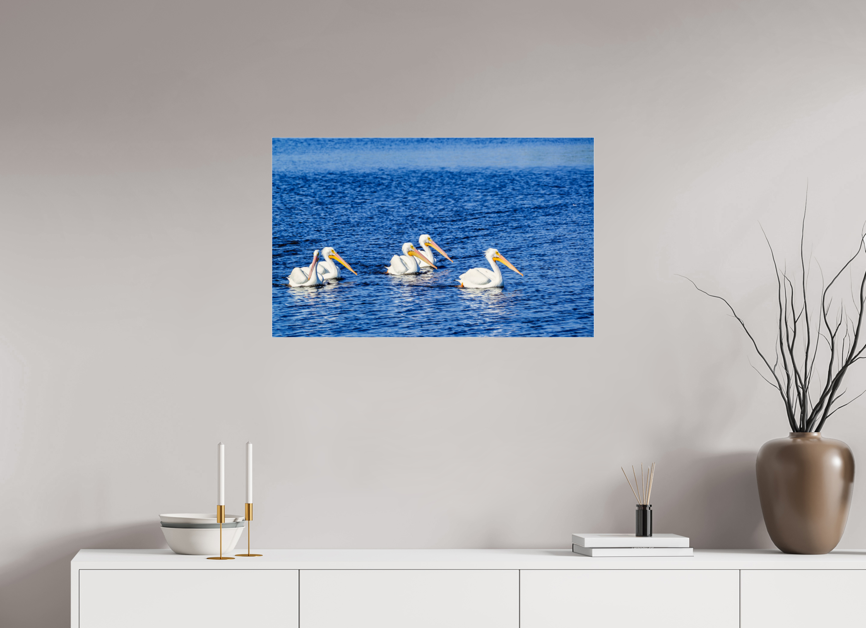 32.2 x 20″, Metallic Photo Print Under Acrylic Glass Gliding in Unison