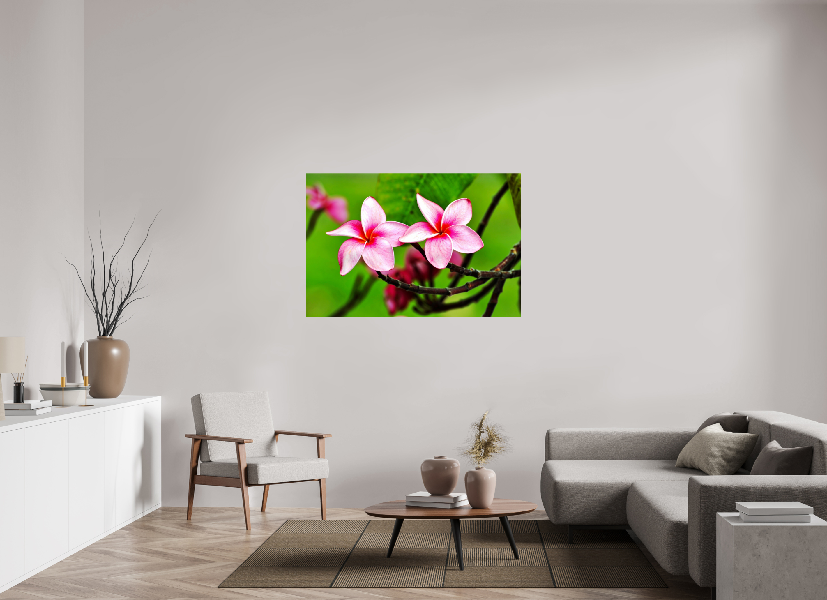 54 x 36″, Photo Print On Fuji Crystal DP II Pink Plumeria Rubra (Frangipani)