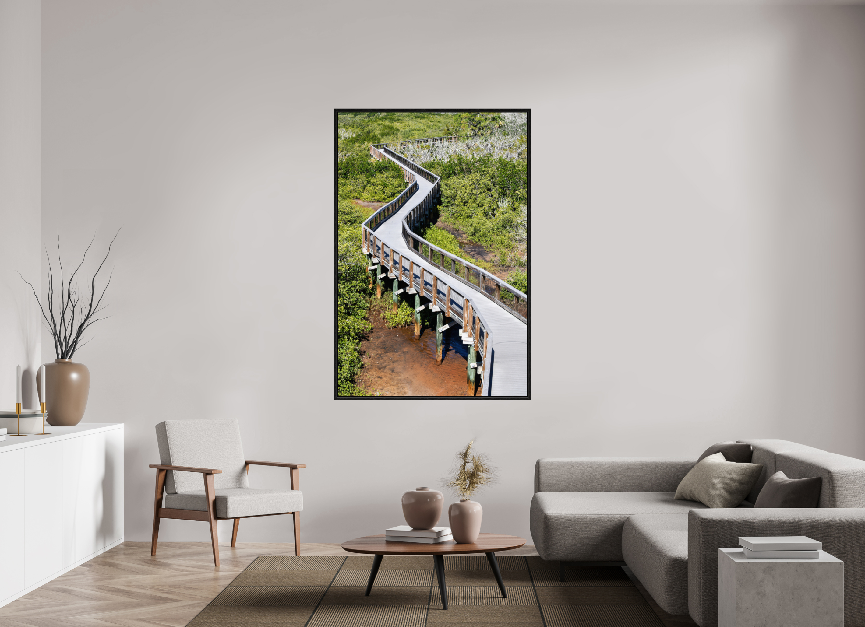 44 x 66″, Floater Frame The Winding Way