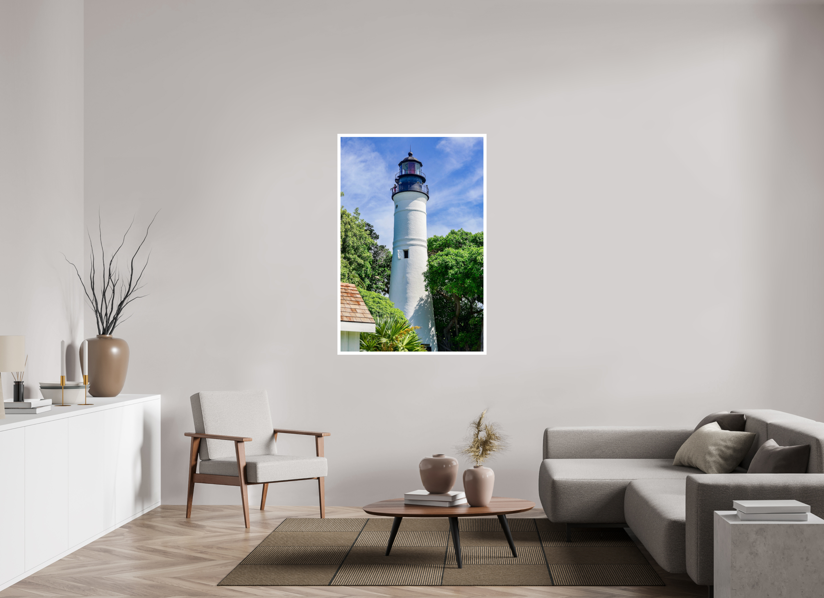 36 x 54″, Hahnemühle FineArt Pearl Print, .79" white border The Historic Key West Lighthouse