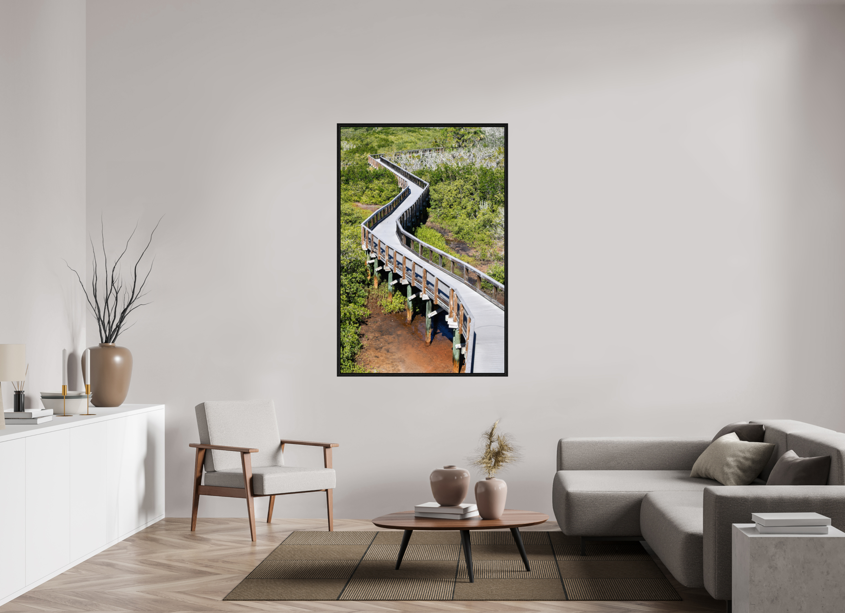 40 x 60″, Floater Frame The Winding Way