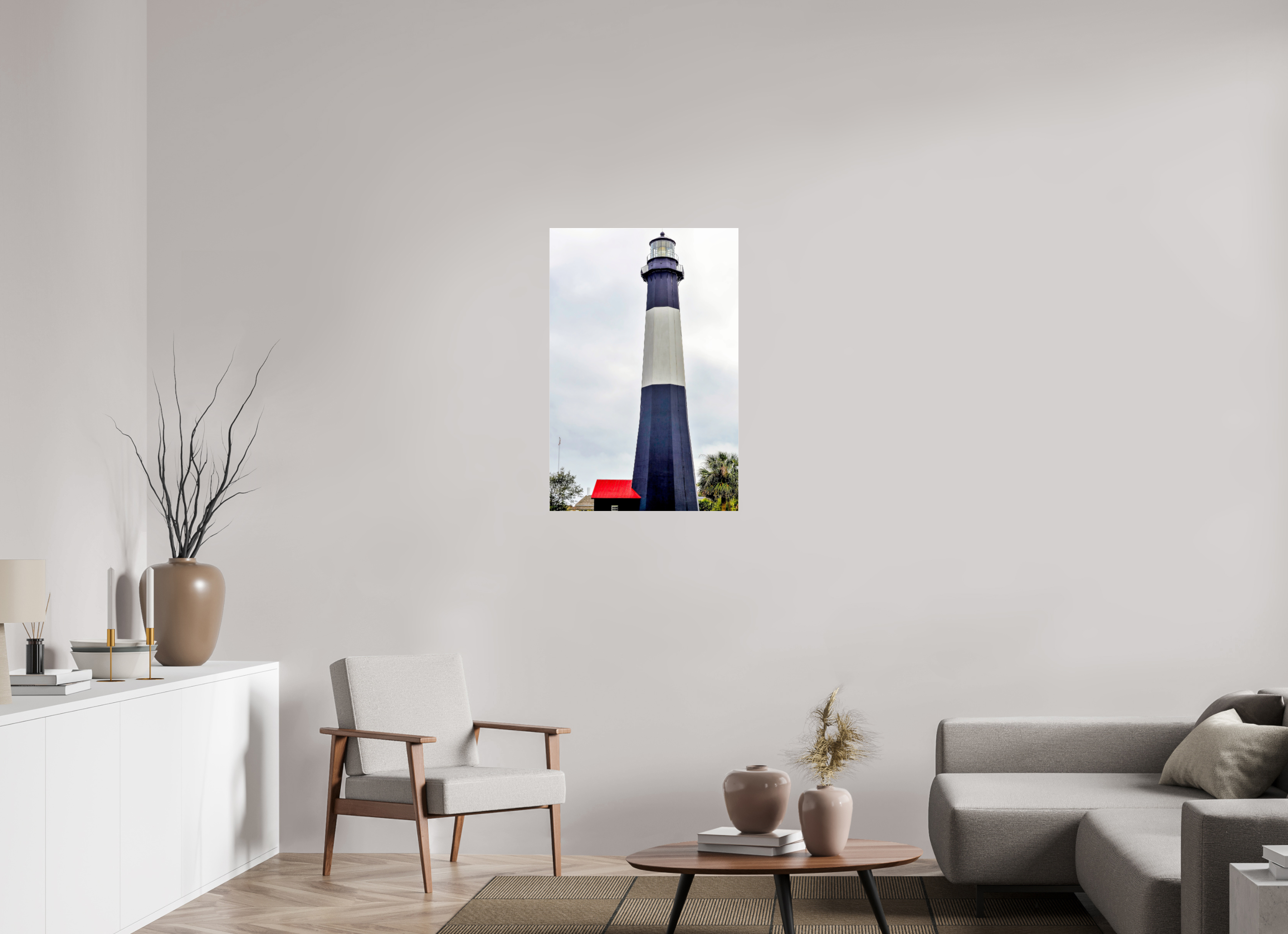 24 x 36″, Metallic Photo Print Under Acrylic Glass Tybee Island Light Station