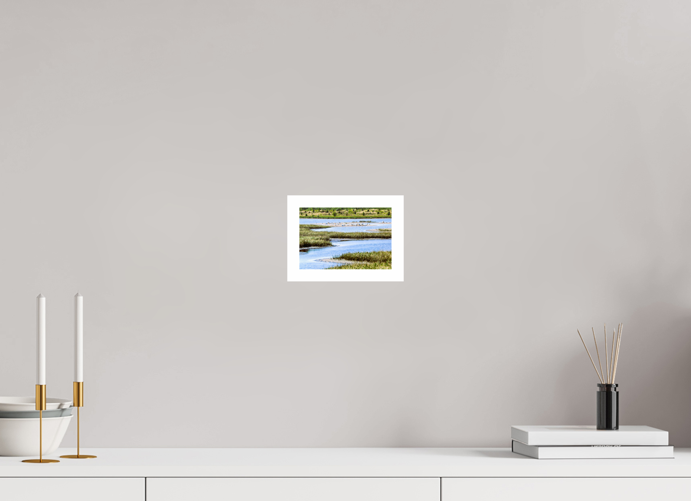 6 x 4″, Hahnemühle FineArt Pearl Print, .79" white border Marshland Sanctuary