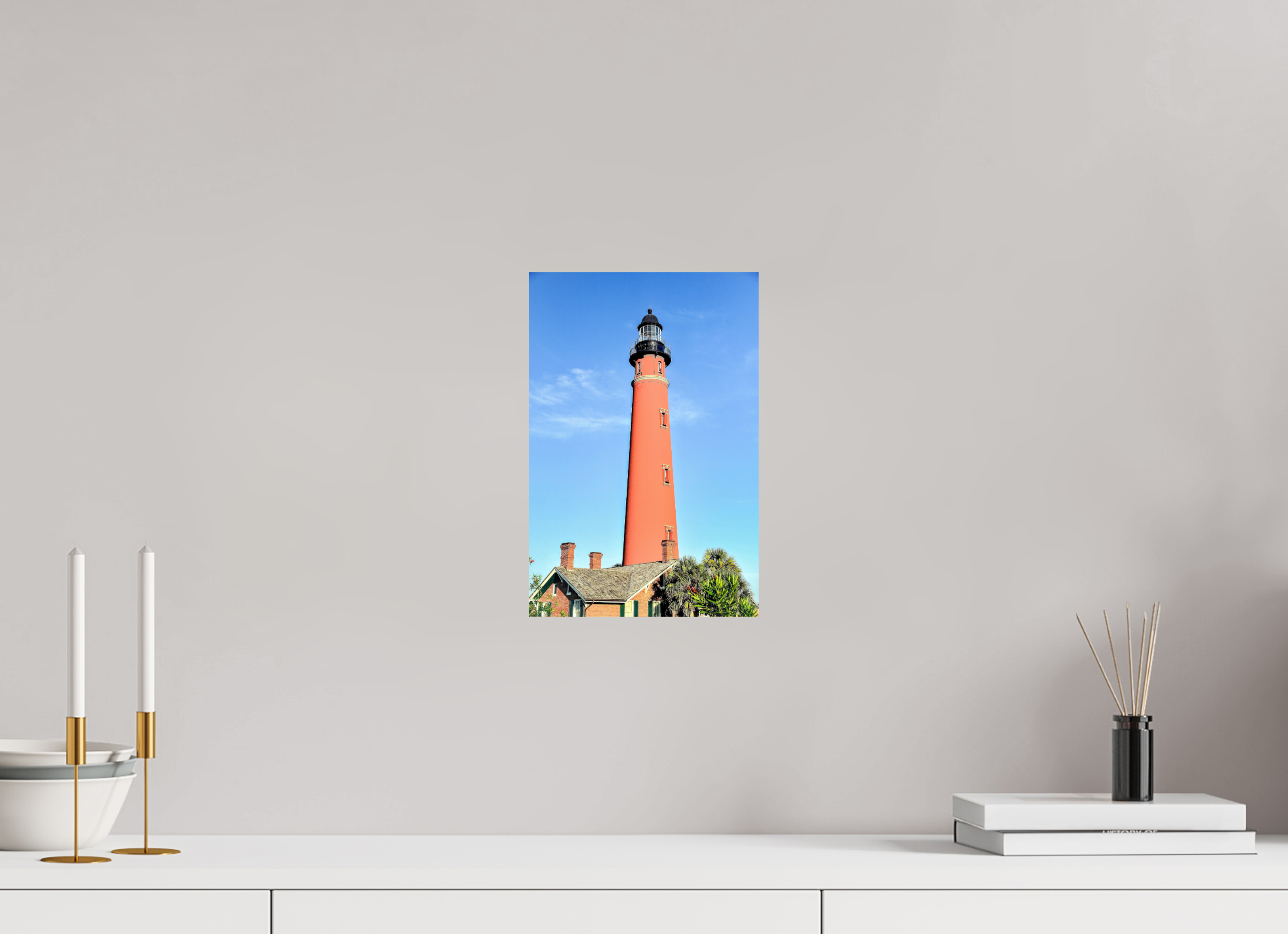 8 x 12″, Photo Print On Fuji Crystal DP II Historic Red Brick Ponce de Leon Lighthouse